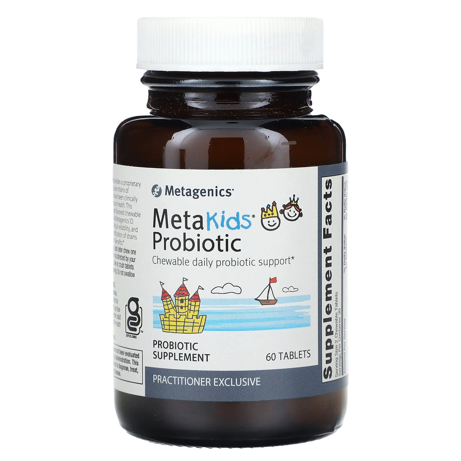 Metagenics, MetaKids, Probiotic, Grape, 60 Tablets - B07NXWDG43