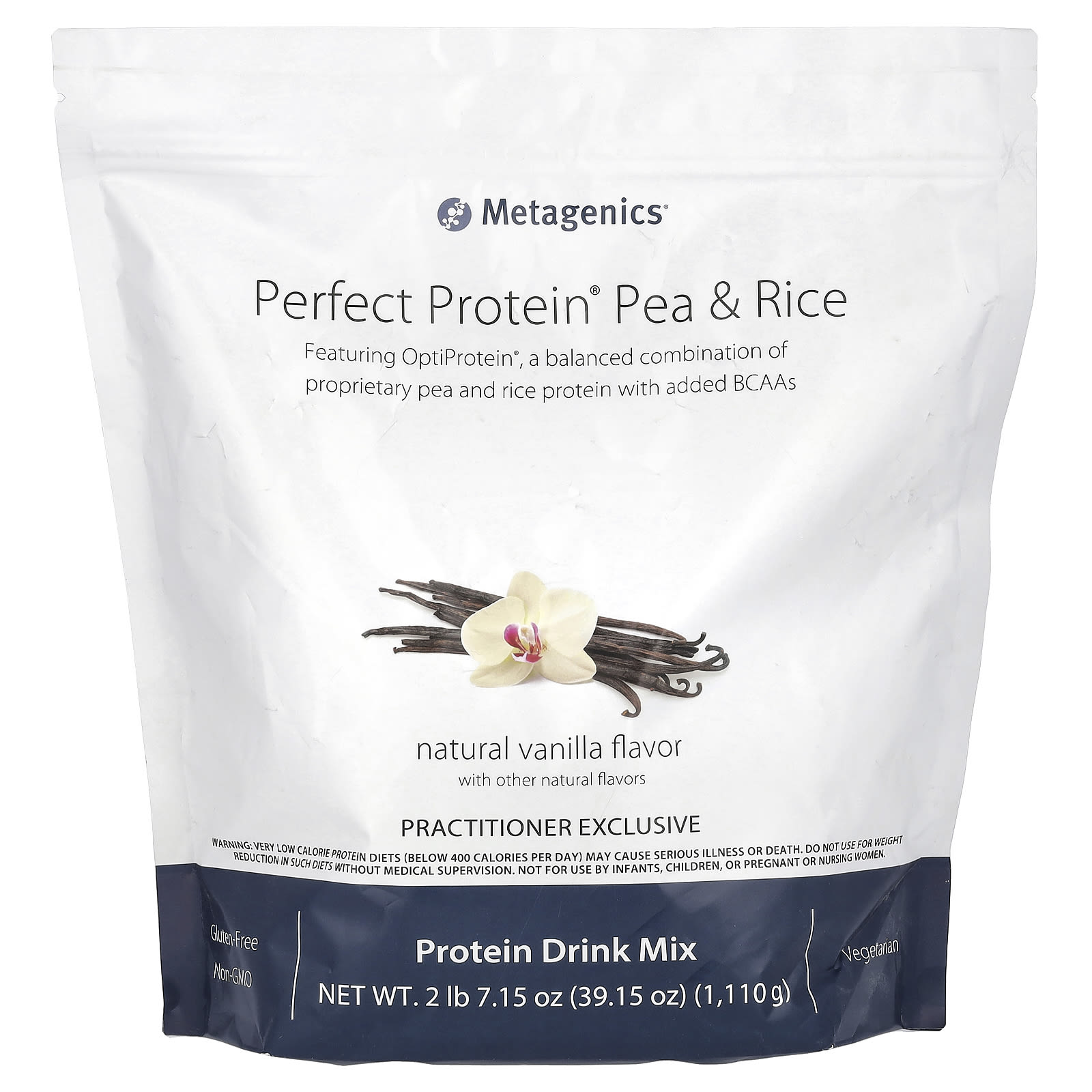 Metagenics, Perfect Protein® Pea & Rice, Vanilla, 2 lb 7.15 oz (1,110 g) - B08M8VPVQF