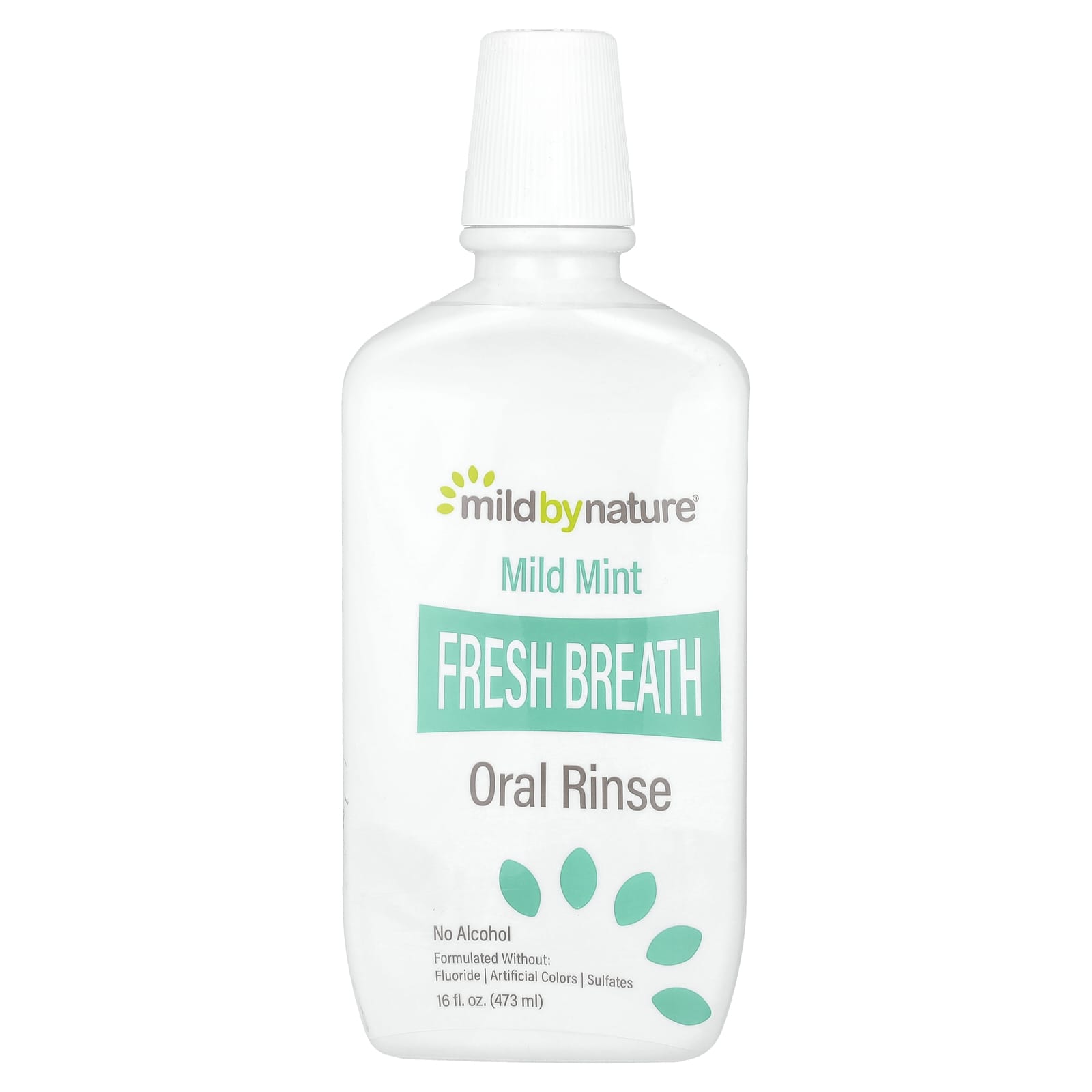 Mild By Nature, Fresh Breath Oral Rinse, No Alcohol, Mild Mint, 16 fl oz (473 ml) - B08MCZT7TZ