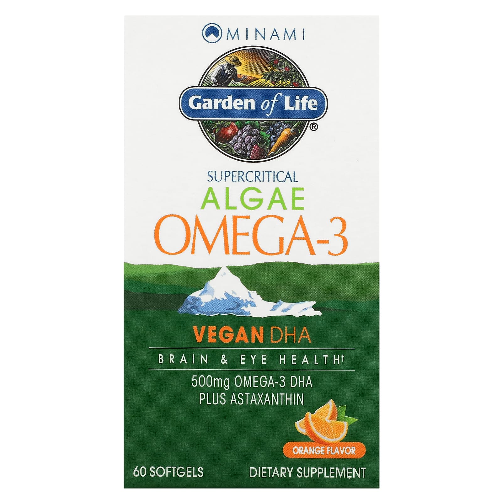 Minami Nutrition, Algae Omega-3, Orange , 60 Softgels - B003B6Y0CE