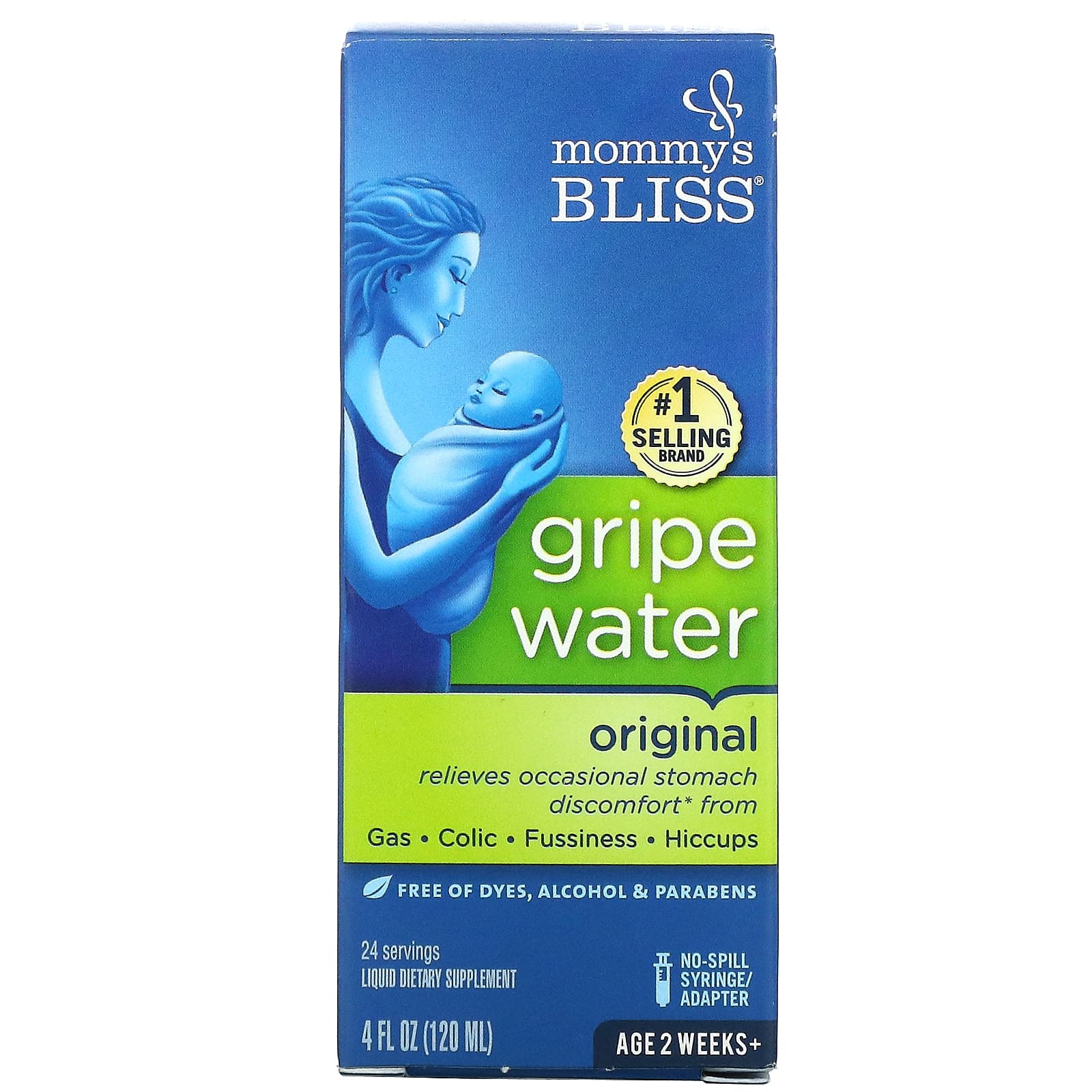 Mommy's Bliss, Gripe Water, Original, Age 2 Weeks+, 4 fl oz (120 ml) - B000R3BJA0