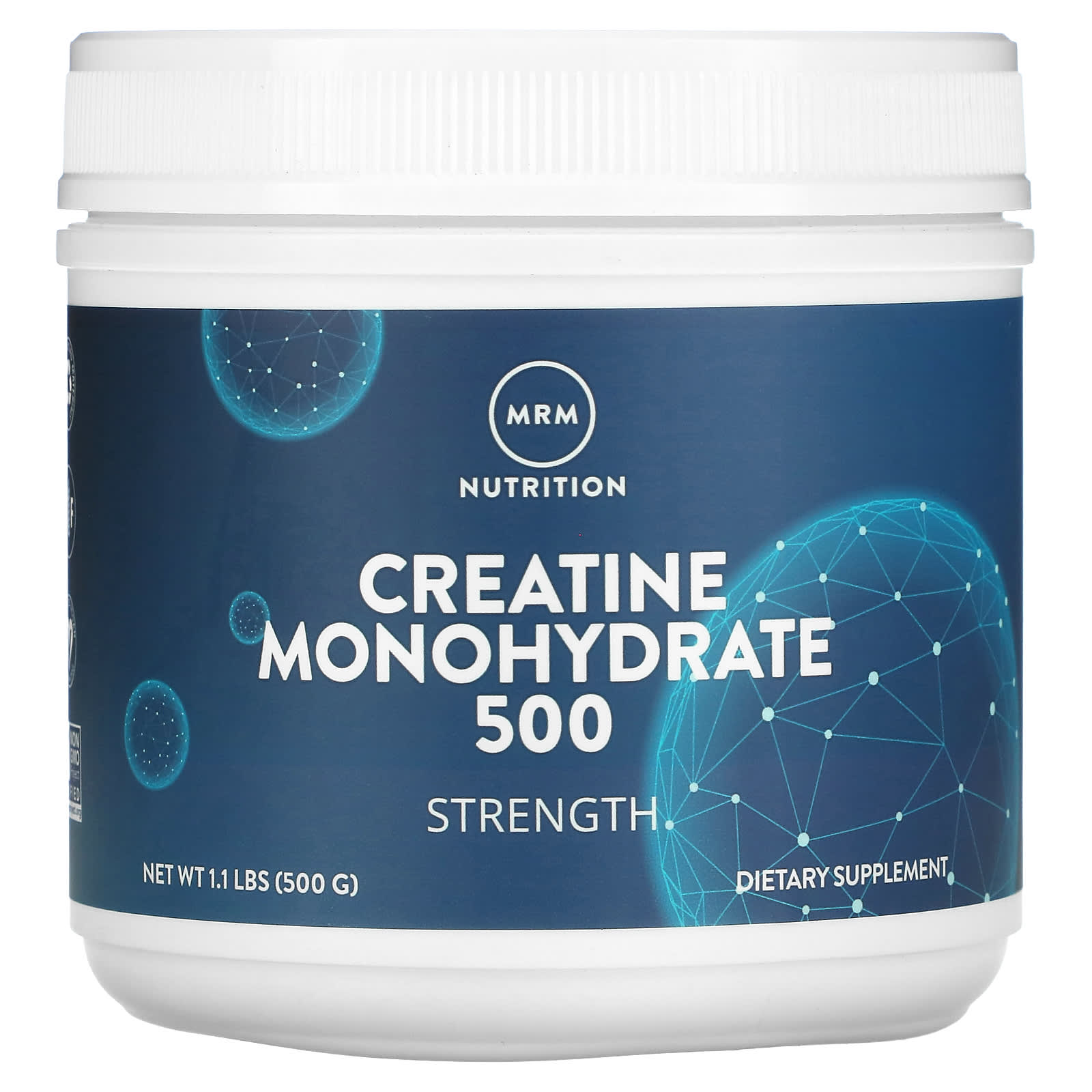 MRM Nutrition, Creatine Monohydrate 500, Strength, 1.1 lbs (500 g) - B000GG1P7K