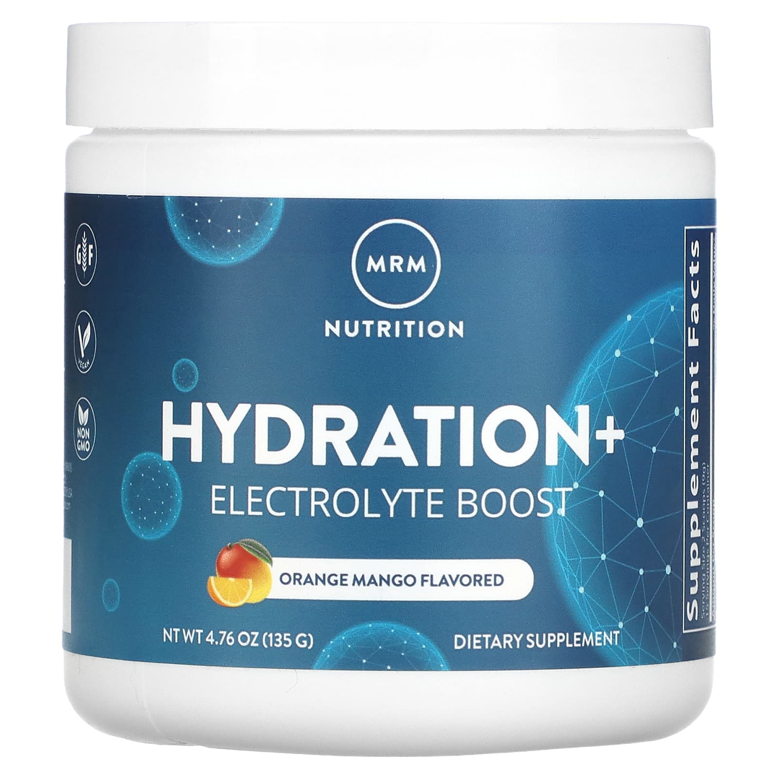 MRM Nutrition, Hydration+ Electrolyte, Orange Mango, 4.67 oz (135 g) - B0BW15F29Y