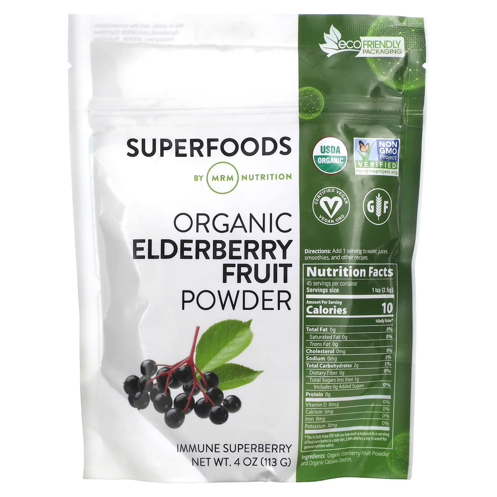 MRM Nutrition, Organic Elderberry Fruit Powder, 4 oz (113 g) - B09WJ5V35R