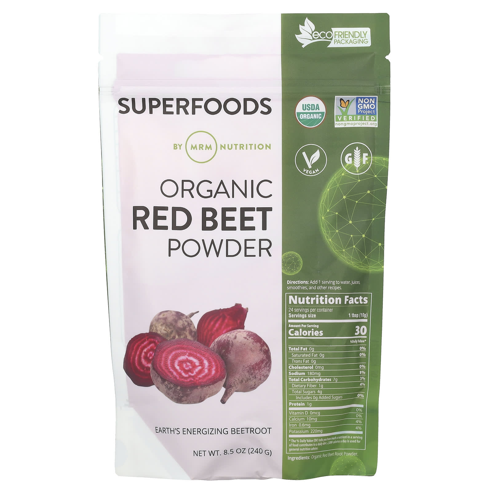 MRM Nutrition, Organic Red Beet Powder, 8.5 oz (240 g) - B01527EY98