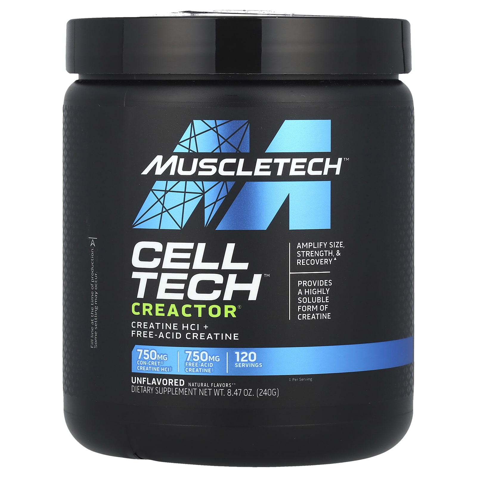 MuscleTech, Cell Tech CREACTOR, Creatine HCl + Free-Acid Creatine, Unflavored, 8.30 oz (235 g) - B00UWSRZ8K