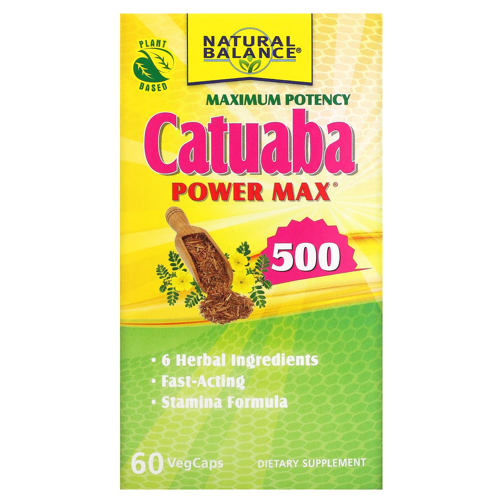 Natural Balance, Maximum Potency Catuaba Power Max® 500, 60 VegCaps - B07FKR4X6J