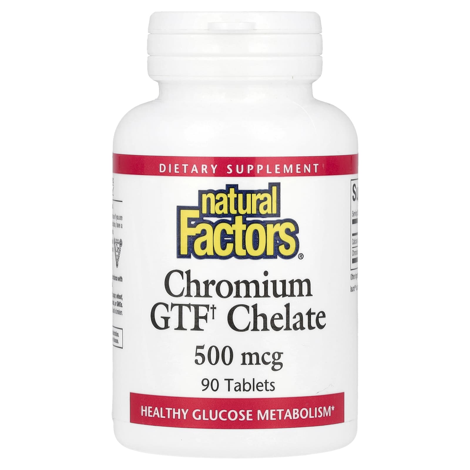 Natural Factors, Chromium GTF Chelate, 500 mcg, 90 Tablets - B0019BEKYQ
