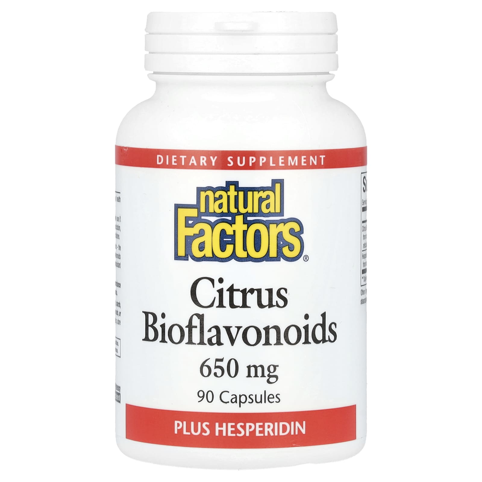 Natural Factors, Citrus Bioflavonoids Plus Hesperidin, 650 mg, 90 Capsules - B00028P4T2