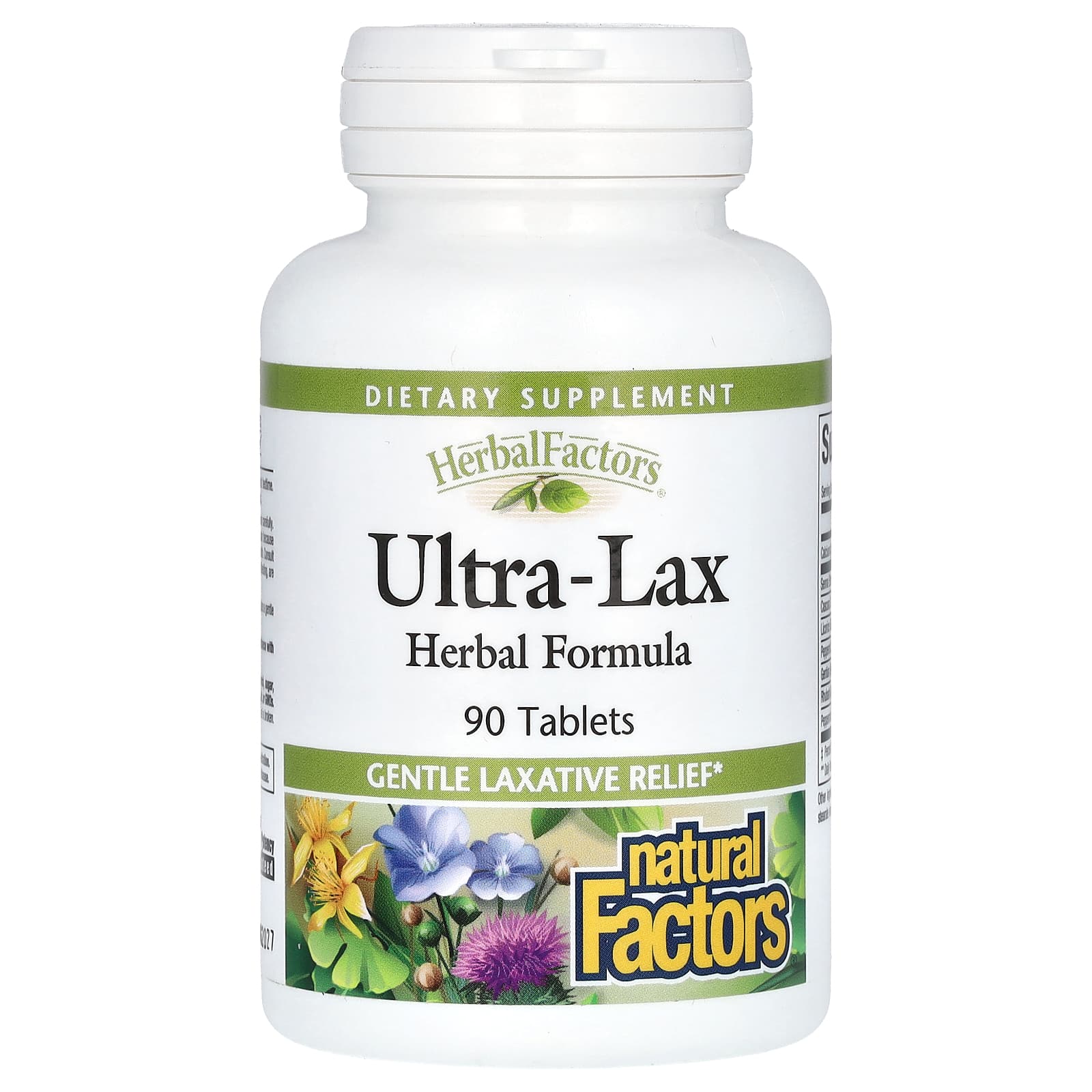 Natural Factors, Herbal Factors, Ultra-Lax, Herbal Formula, 90 Tablets - B00028P8WA
