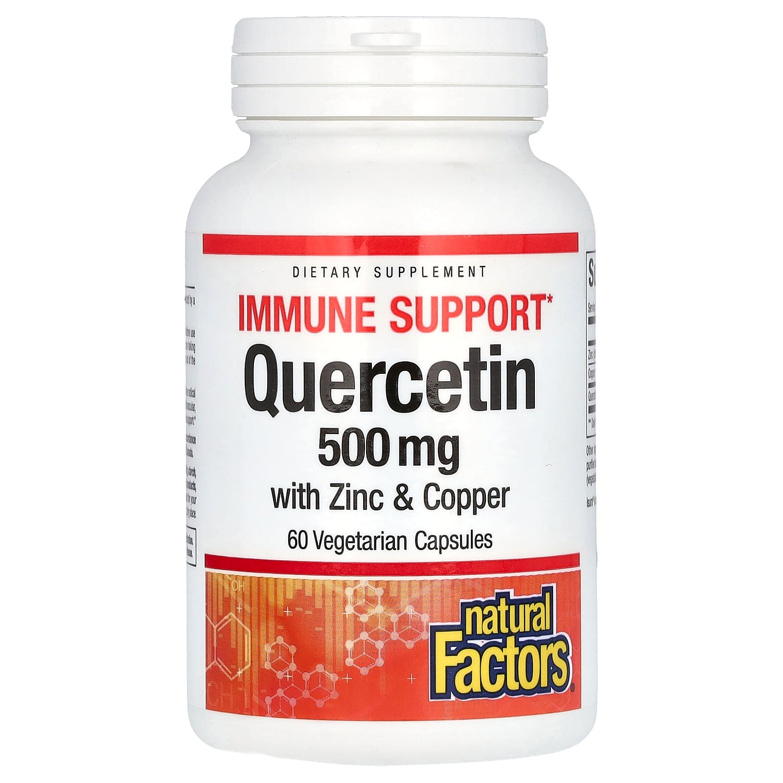Natural Factors, Immune Support, Quercetin, 500 mg, 60 Vegetarian Capsules - B09JHVDMJB