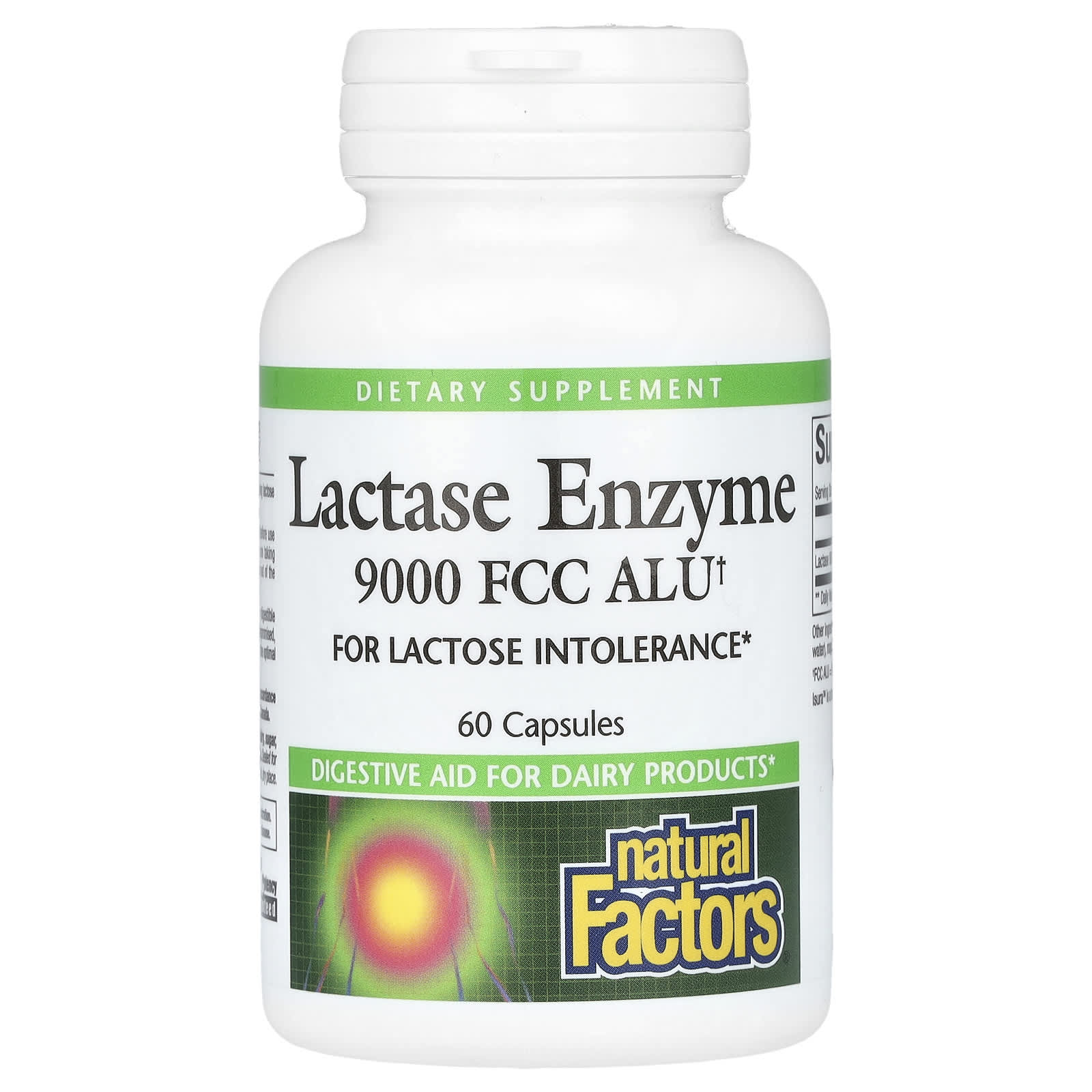 Natural Factors, Lactase Enzyme, 9,000 FCC ALU, 60 Capsules - B00028O5S8