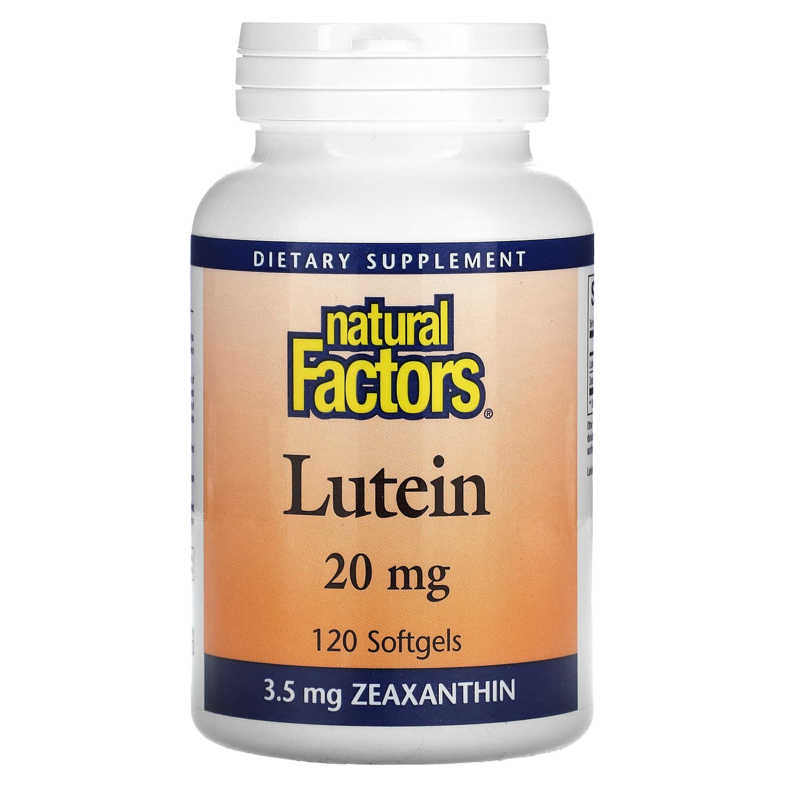 Natural Factors, Lutein, 20 mg, 120 Softgels - B001Q9Z4IW