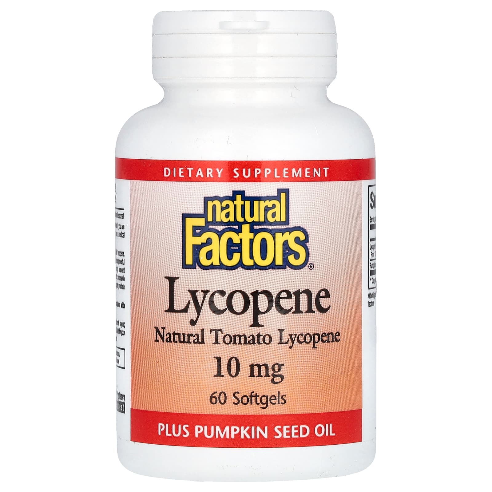 Natural Factors, Lycopene, 10 mg, 60 Softgels - B0019LTETW