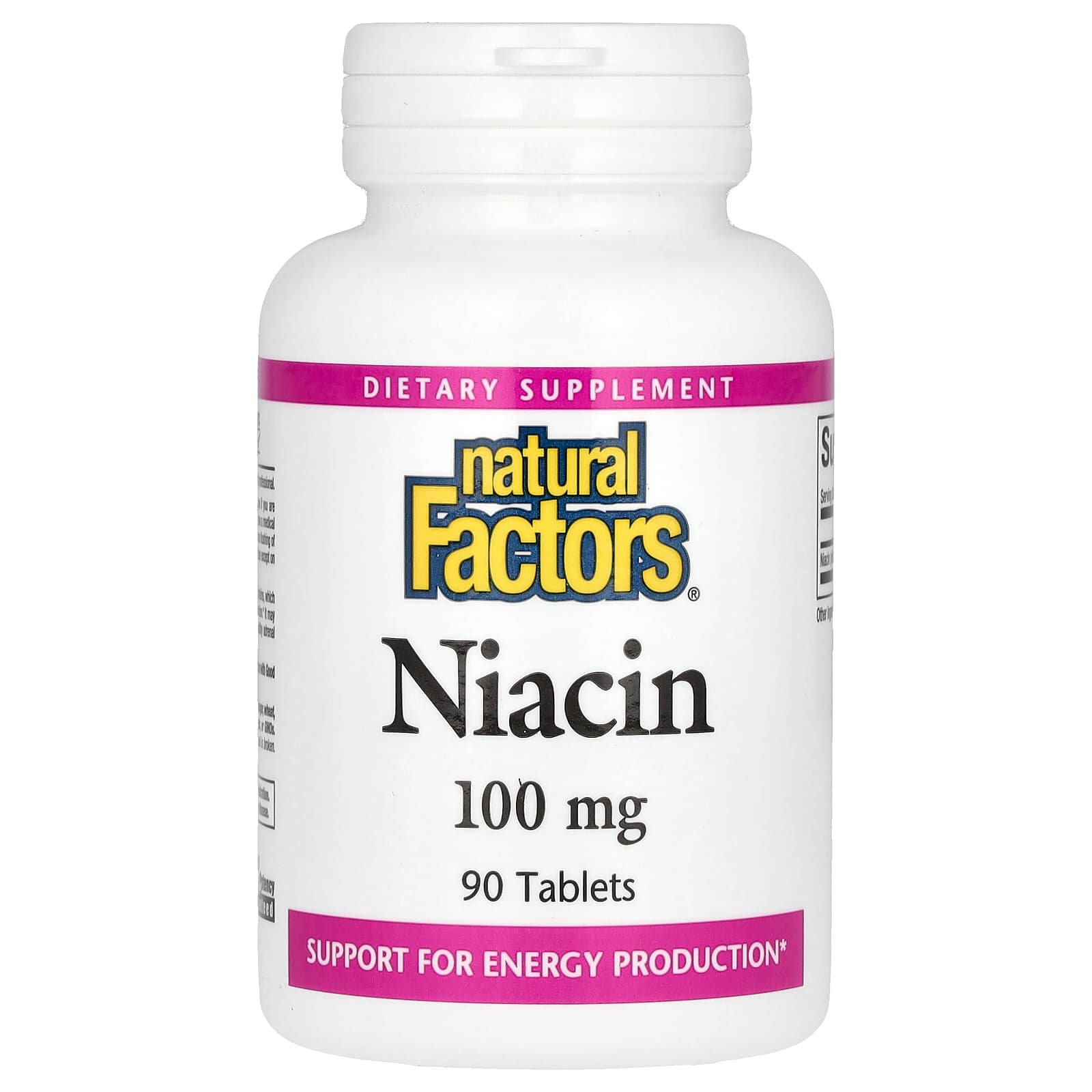 Natural Factors, Niacin, 100 mg, 90 Tablets - B005XEFCVA