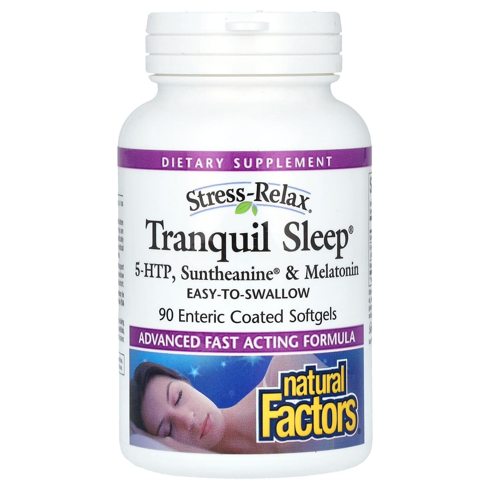 Natural Factors, Stress-Relax, Tranquil Sleep, 90 Enteric Coated Softgels - B002REGWTA