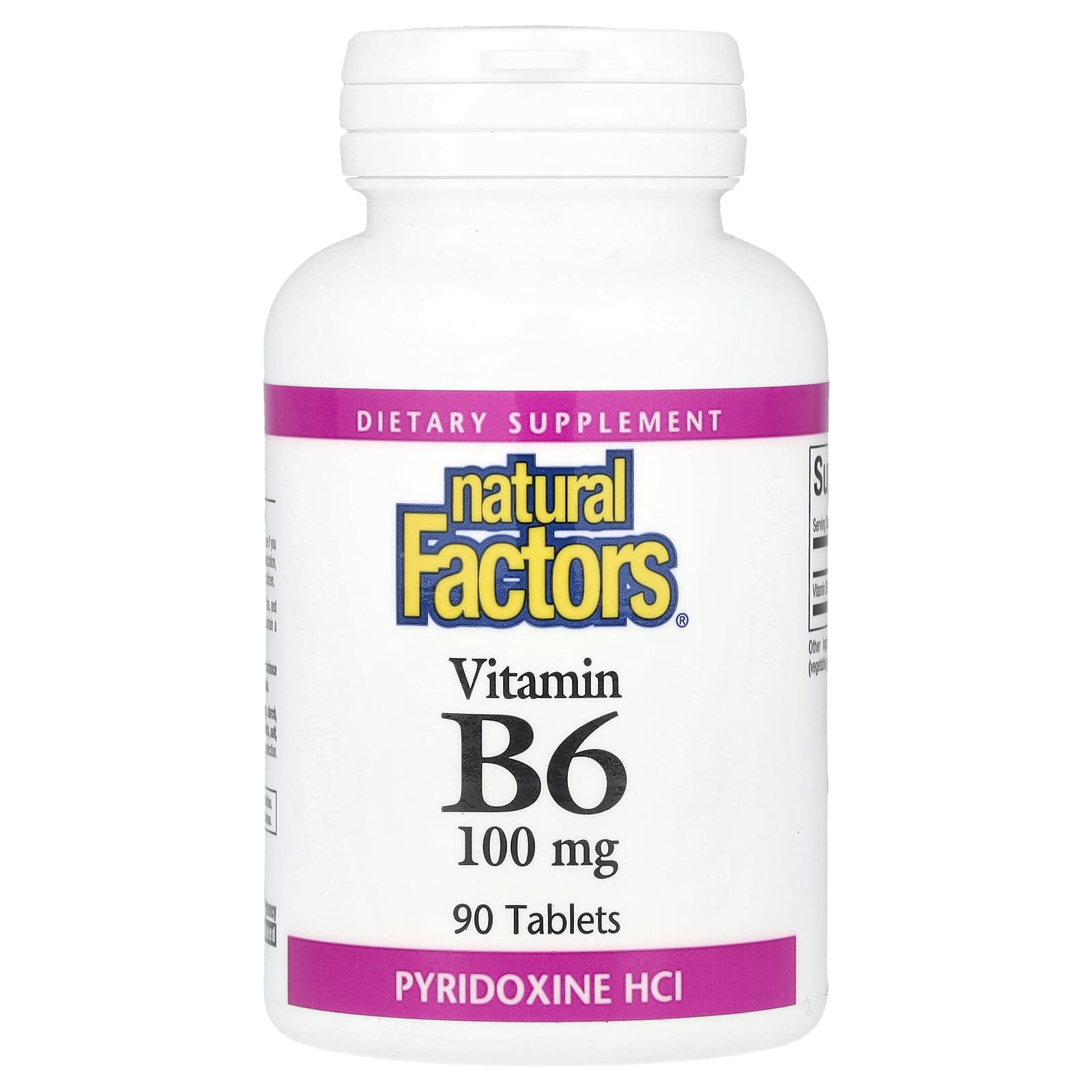 Natural Factors, Vitamin B6, 100 mg, 90 Tablets - B005XEF3S2