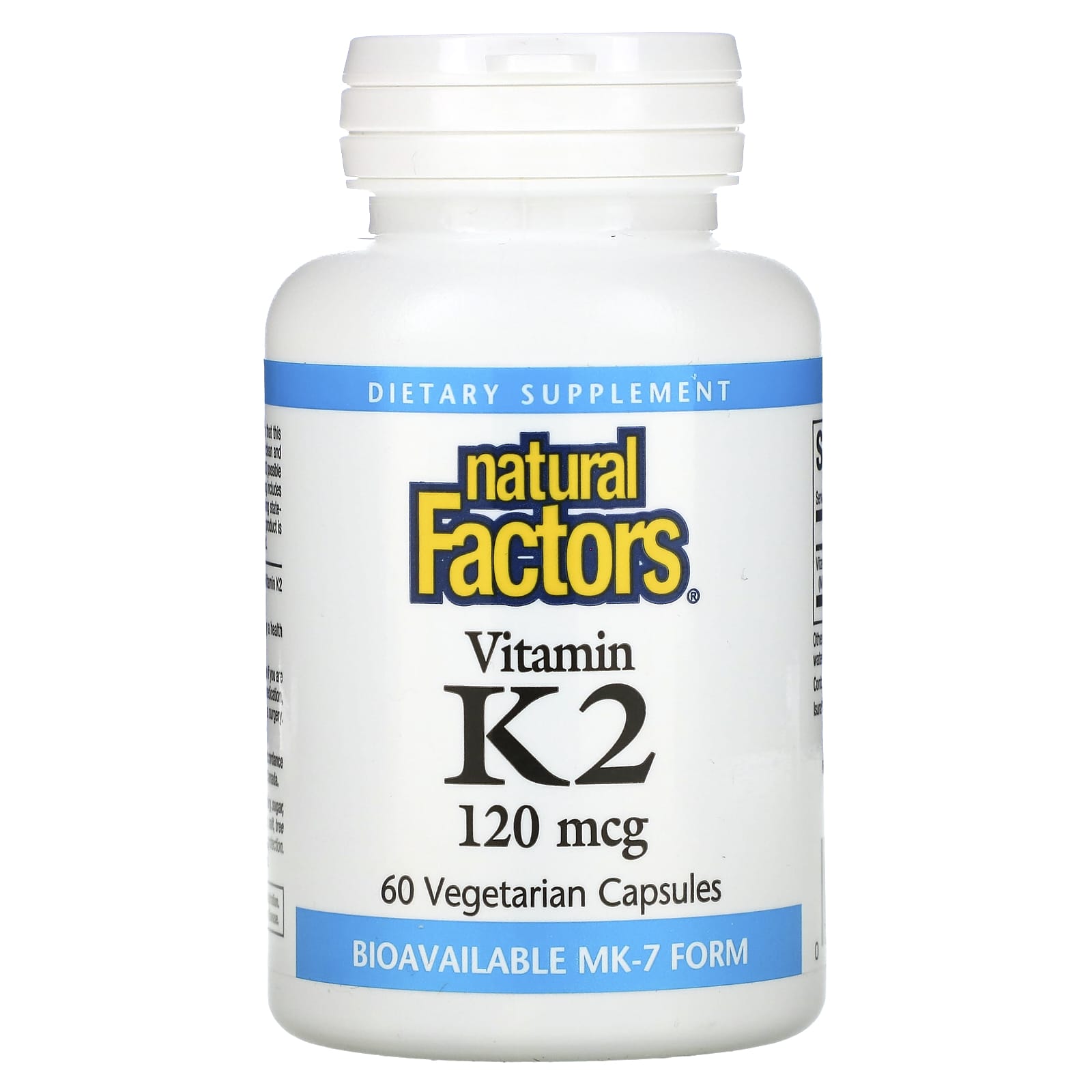 Natural Factors, Vitamin K2, 120 mcg, 60 Vegetarian Capsules - B00KHVQZKQ