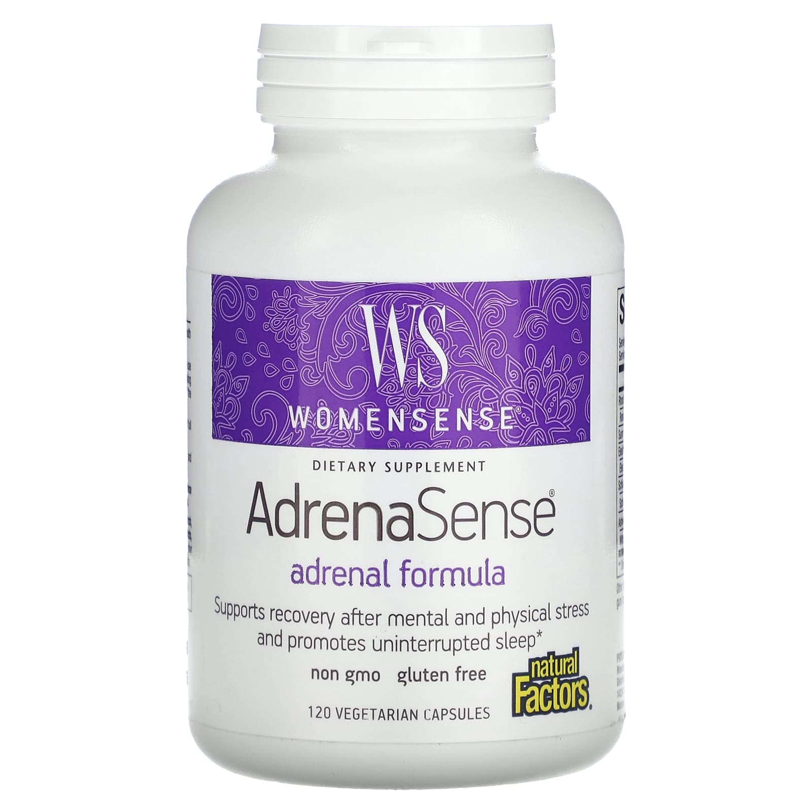 Natural Factors, WomenSense, AdrenaSense, Adrenal Formula, 120 Vegetarian Capsules - B0011FY98C