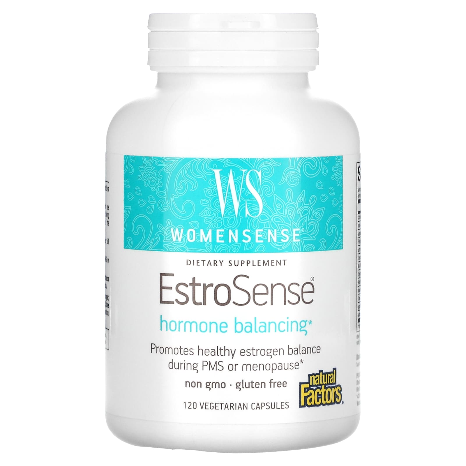 Natural Factors, WomenSense, EstroSense, Hormone Balancing, 120 Vegetarian Capsules - B0025P2TJI
