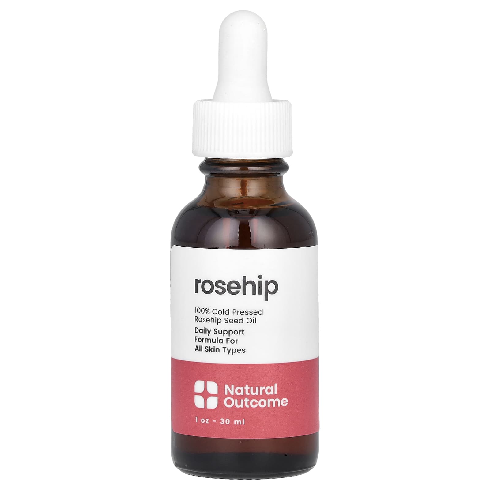 Natural Outcome, 100% Cold Pressed Rosehip Seed Oil, 1 oz (30 ml) - B0CQZ5YTSC