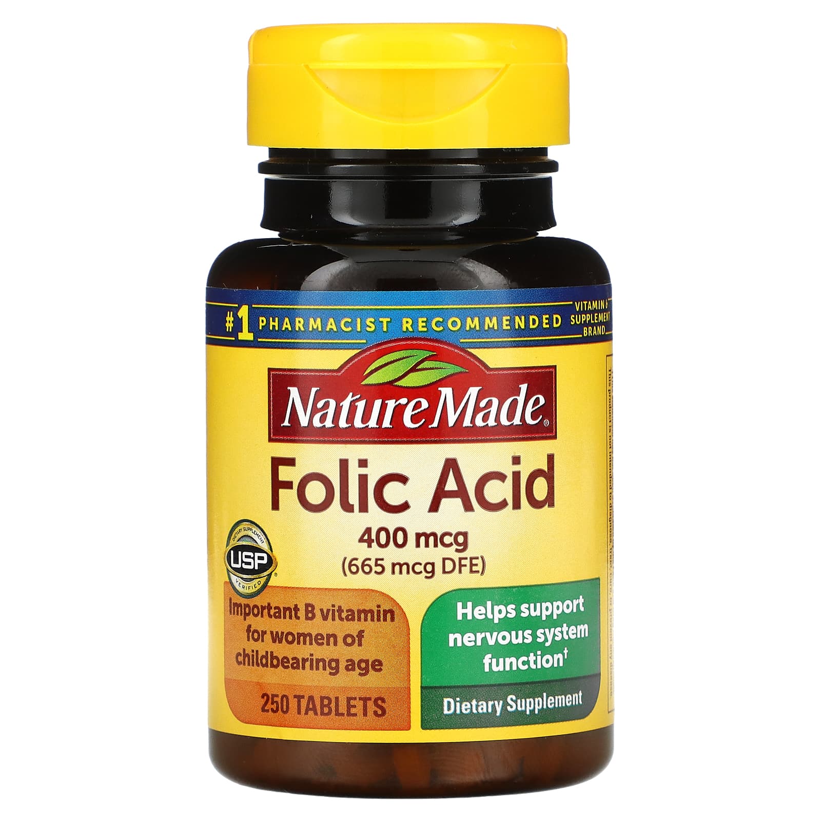 Nature Made, Folic Acid, 400 mcg, 250 Tablets - B0000DJAPS