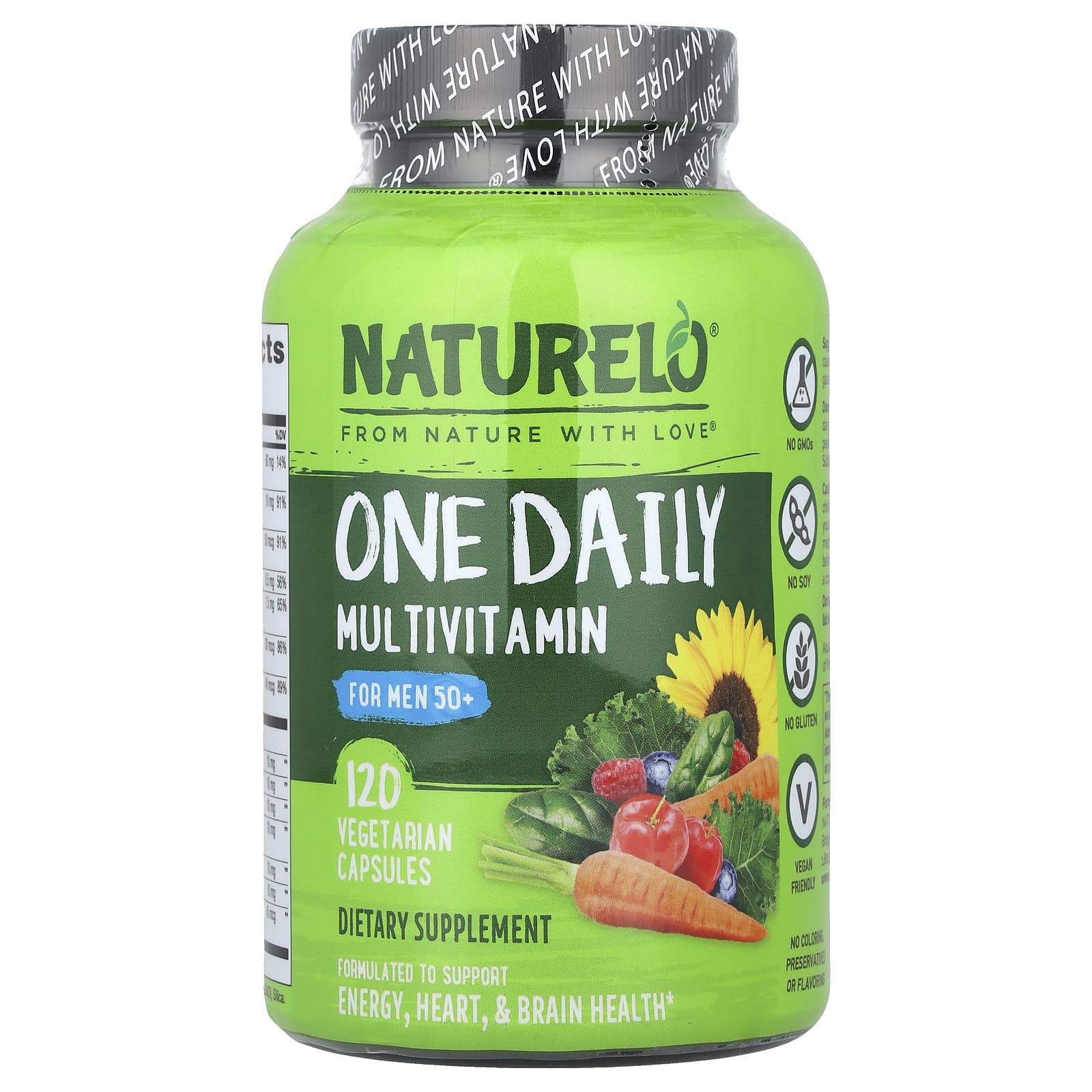 NATURELO, One Daily Multivitamin for Men 50+, 120 Vegetarian Capsules - B09TCNJHN8