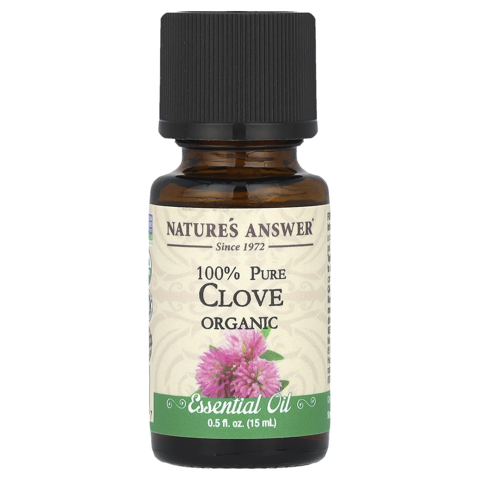 Nature's Answer, 100% Pure Organic Essential Oil, Clove, 0.5 fl oz (15 ml) - B00R1V6ZBY