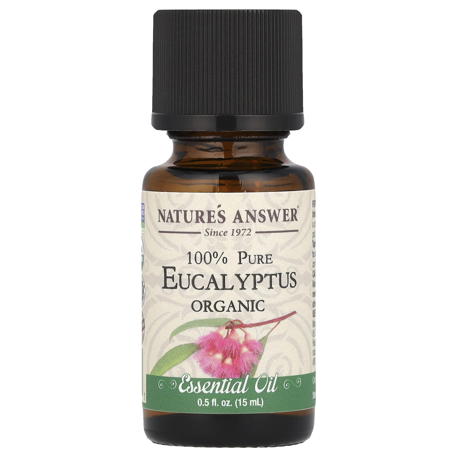 Nature's Answer, 100% Pure Organic Essential Oil, Eucalyptus, 0.5 fl oz (15 ml) - B00TB73CK8