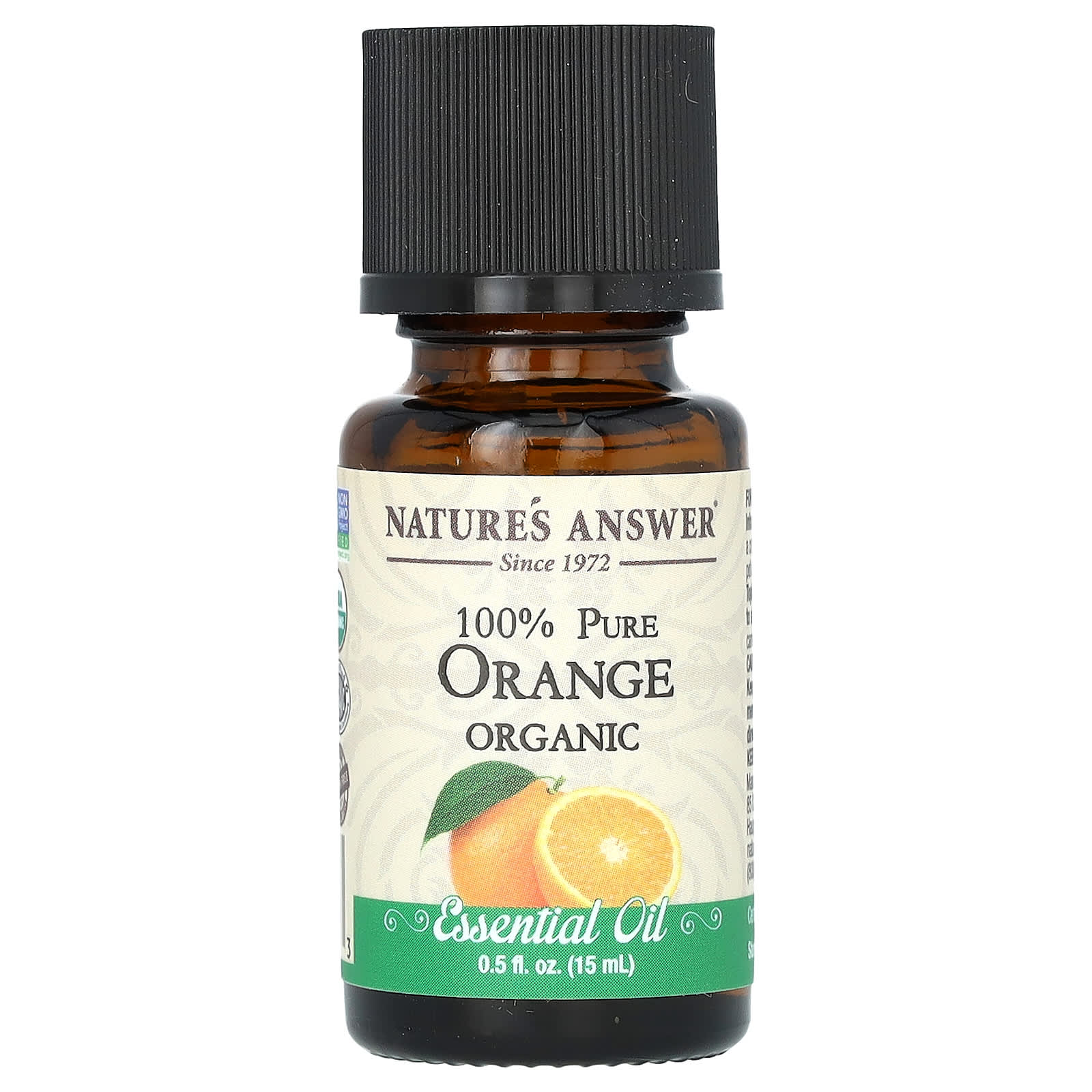 Nature's Answer, 100% Pure Organic Essential Oil, Orange, 0.5 fl oz (15 ml) - B00Y3PNO0Q
