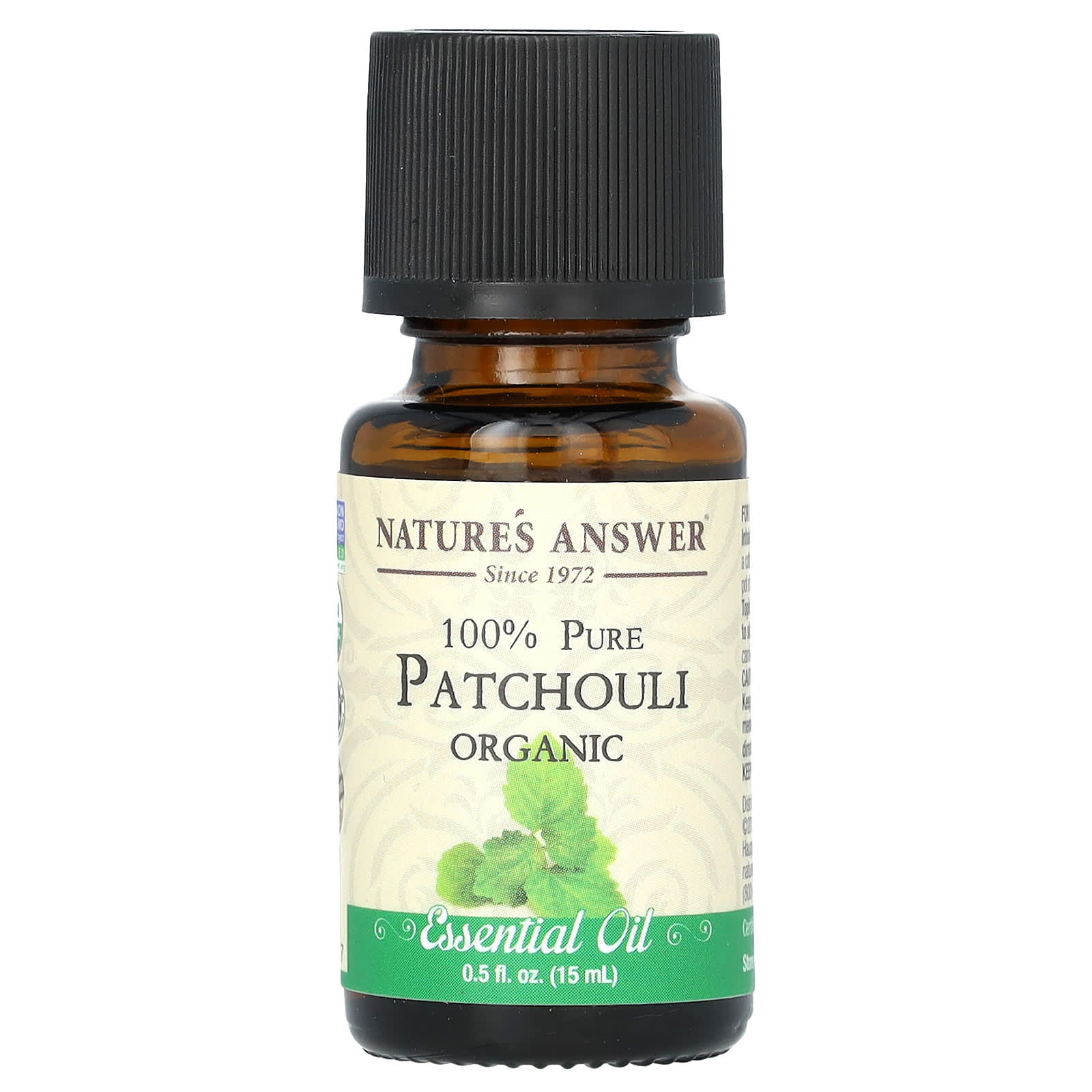 Nature's Answer, 100% Pure Organic Essential Oil, Patchouli, 0.5 fl oz (15 ml) - B01KO59JSO