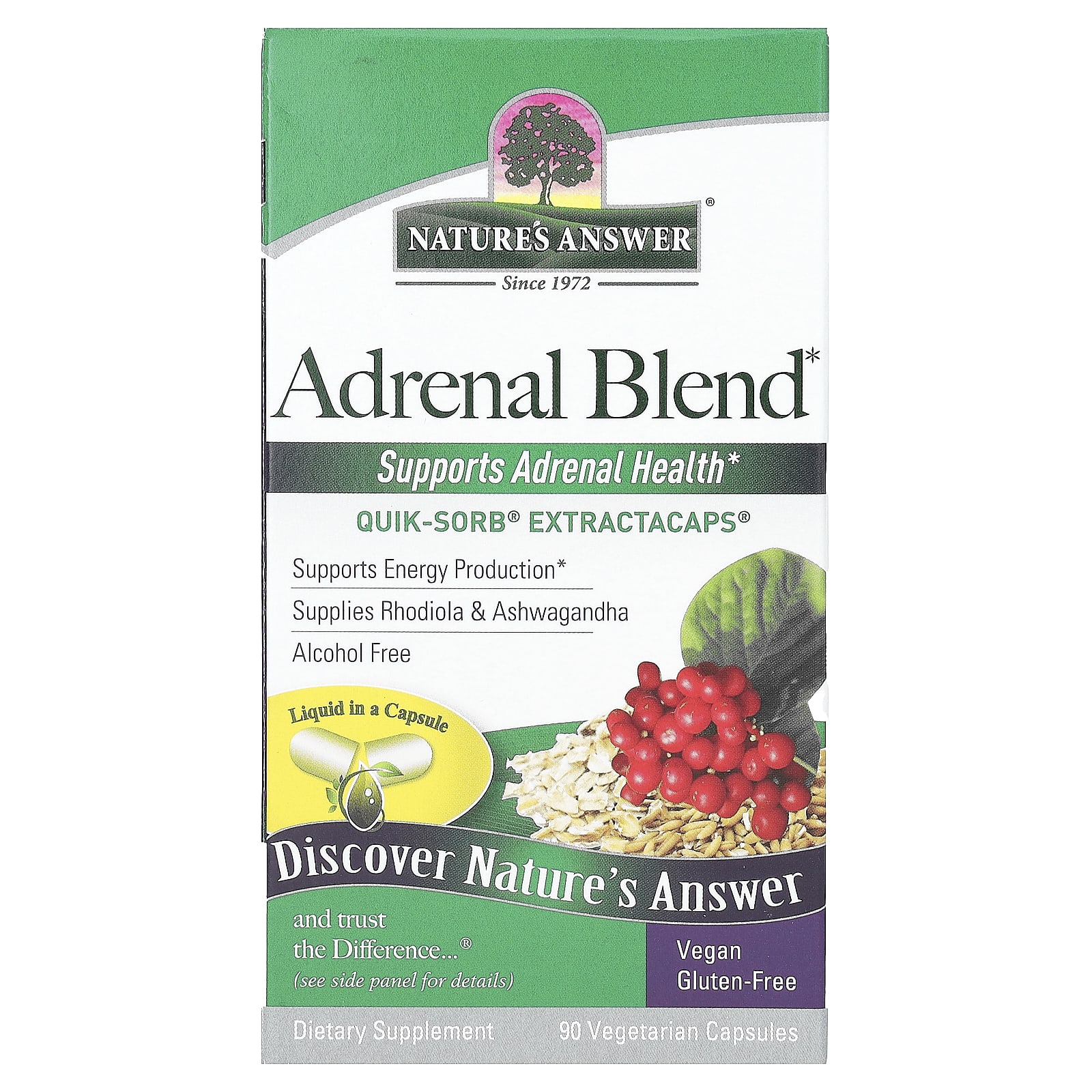 Nature's Answer, Adrenal Blend, 90 Vegetarian Capsules - B008P0HO1U
