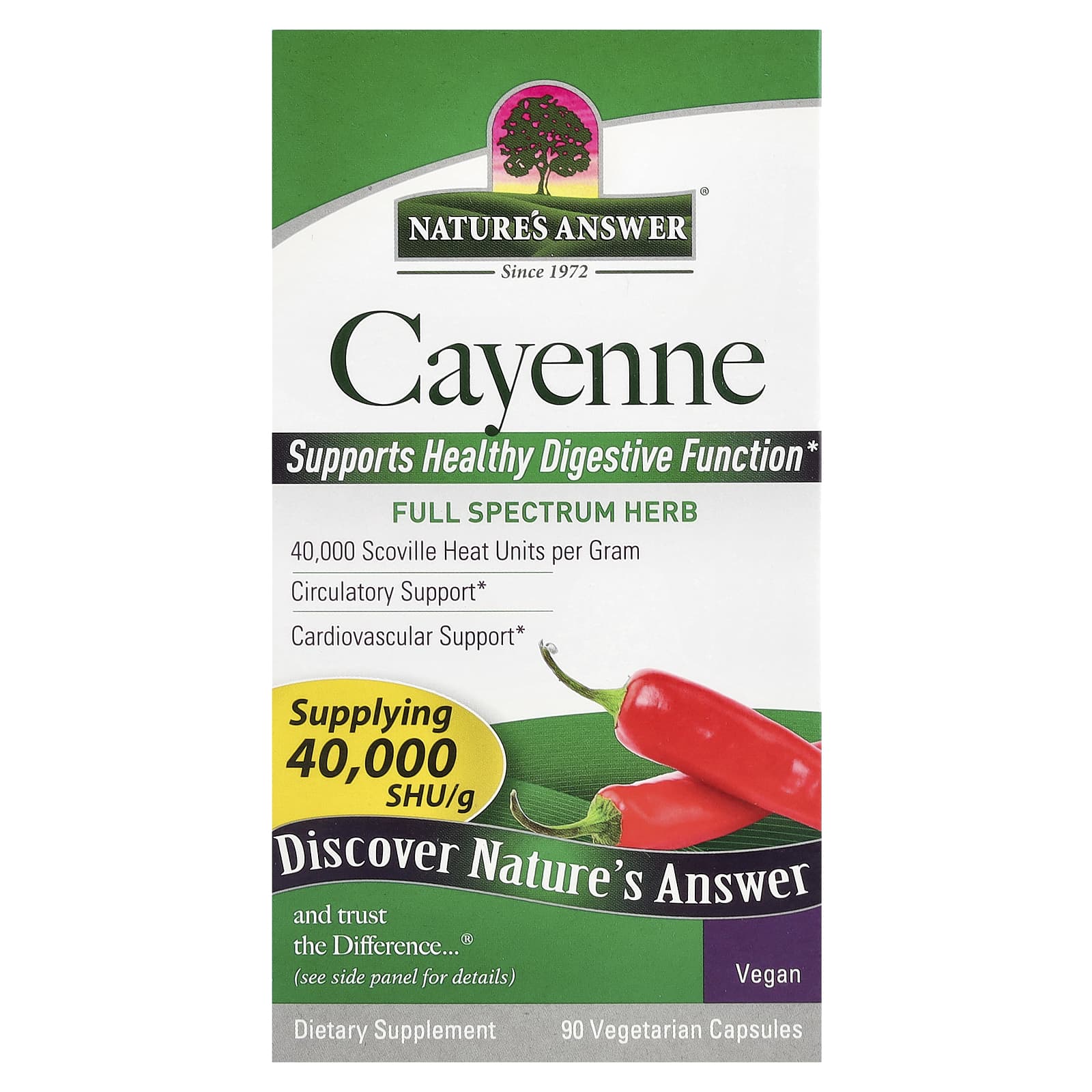 Nature's Answer, Cayenne, 90 Vegetarian Capsules - B0001TS02K