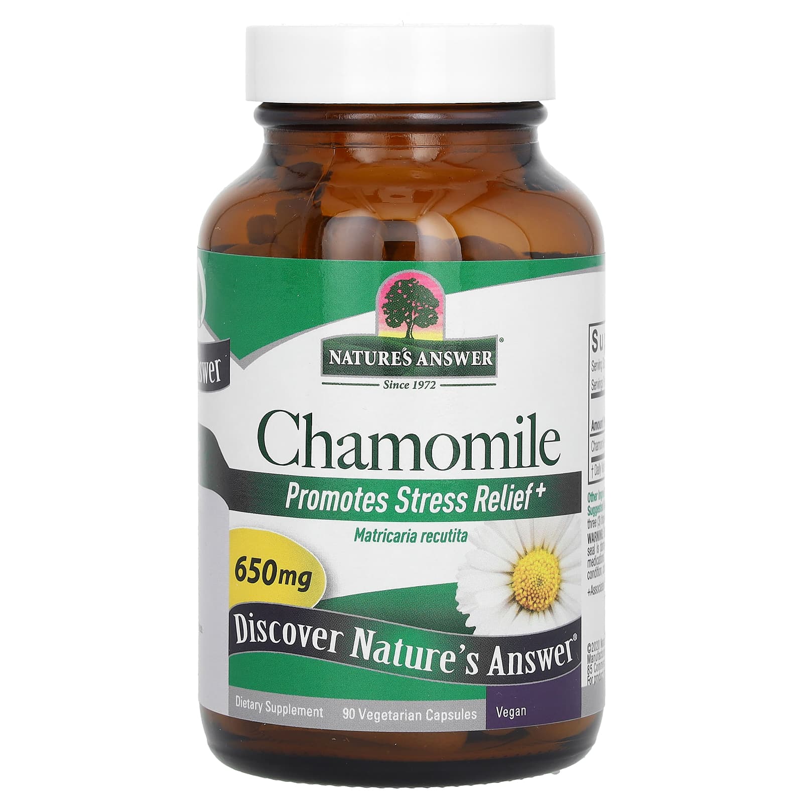 Nature's Answer, Chamomile, 650 mg, 90 Vegetarian Capsules - B004GWE4QO