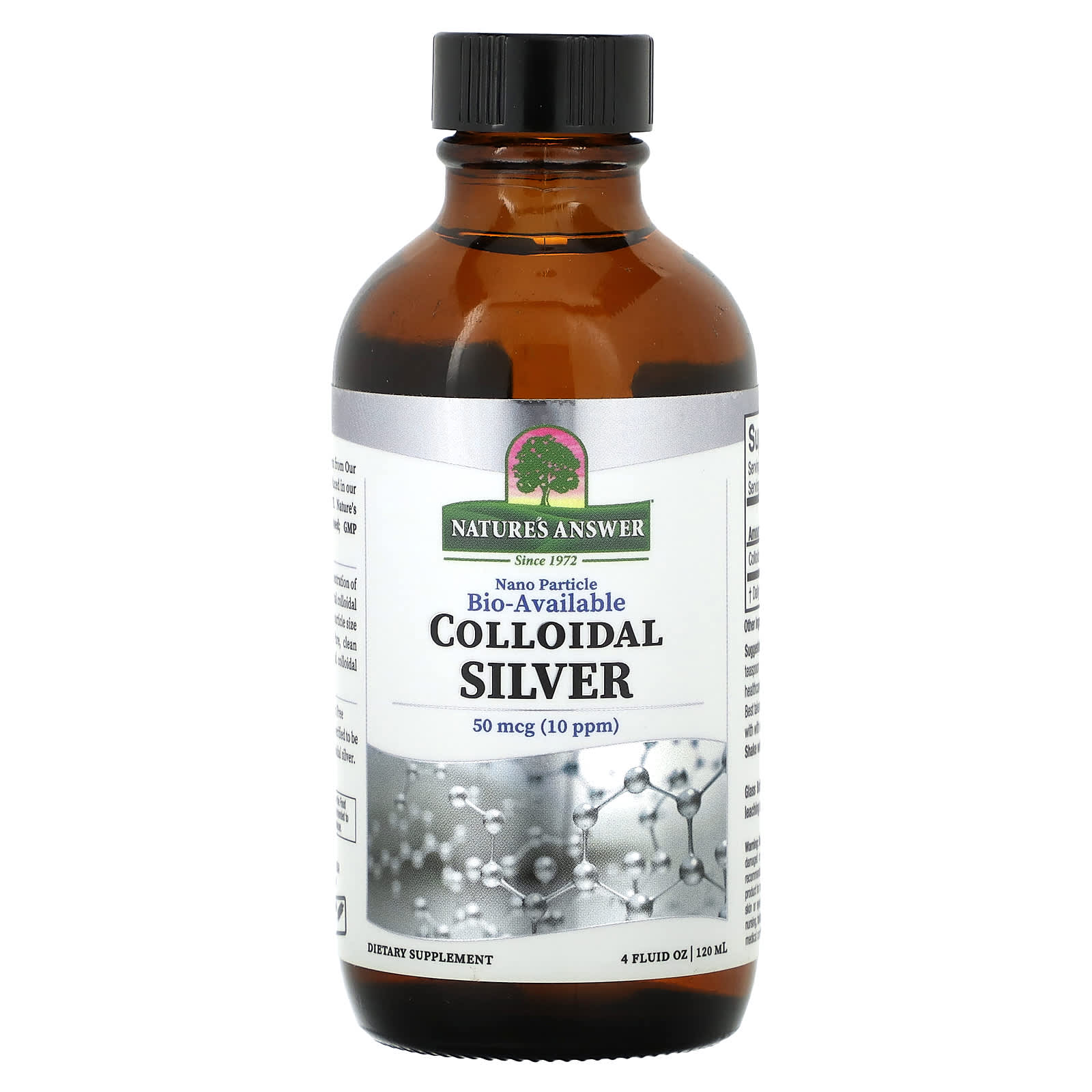 Nature's Answer, Colloidal Silver, 50 mcg (10 ppm), 4 fl oz (120 ml) - B08J4FKK7K