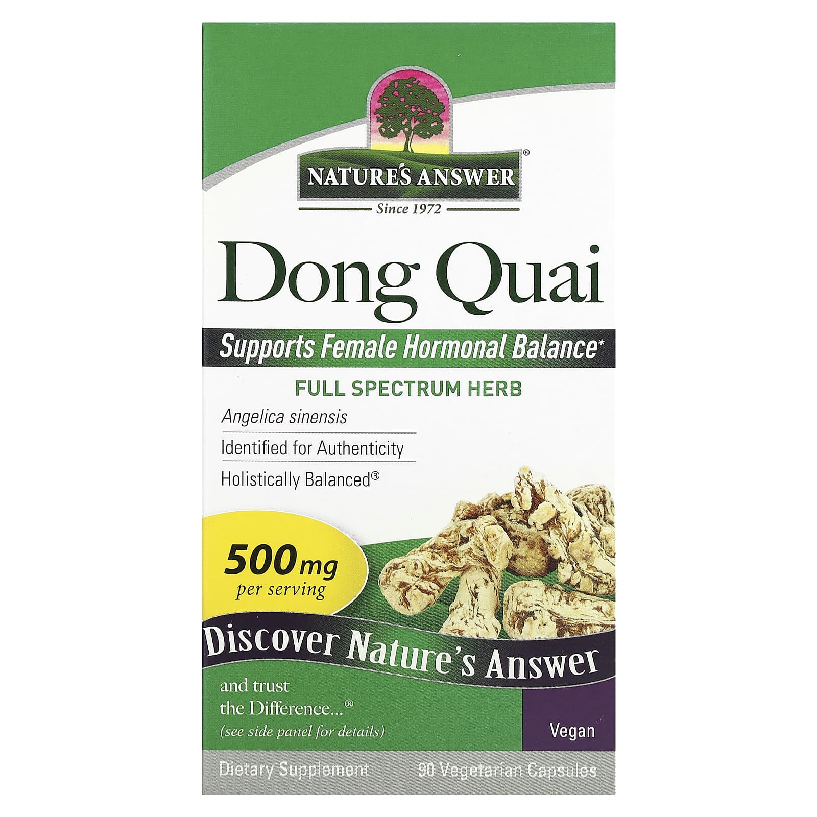 Nature's Answer, Dong Quai, 500 mg, 90 Vegetarian Capsules - B0001TS200
