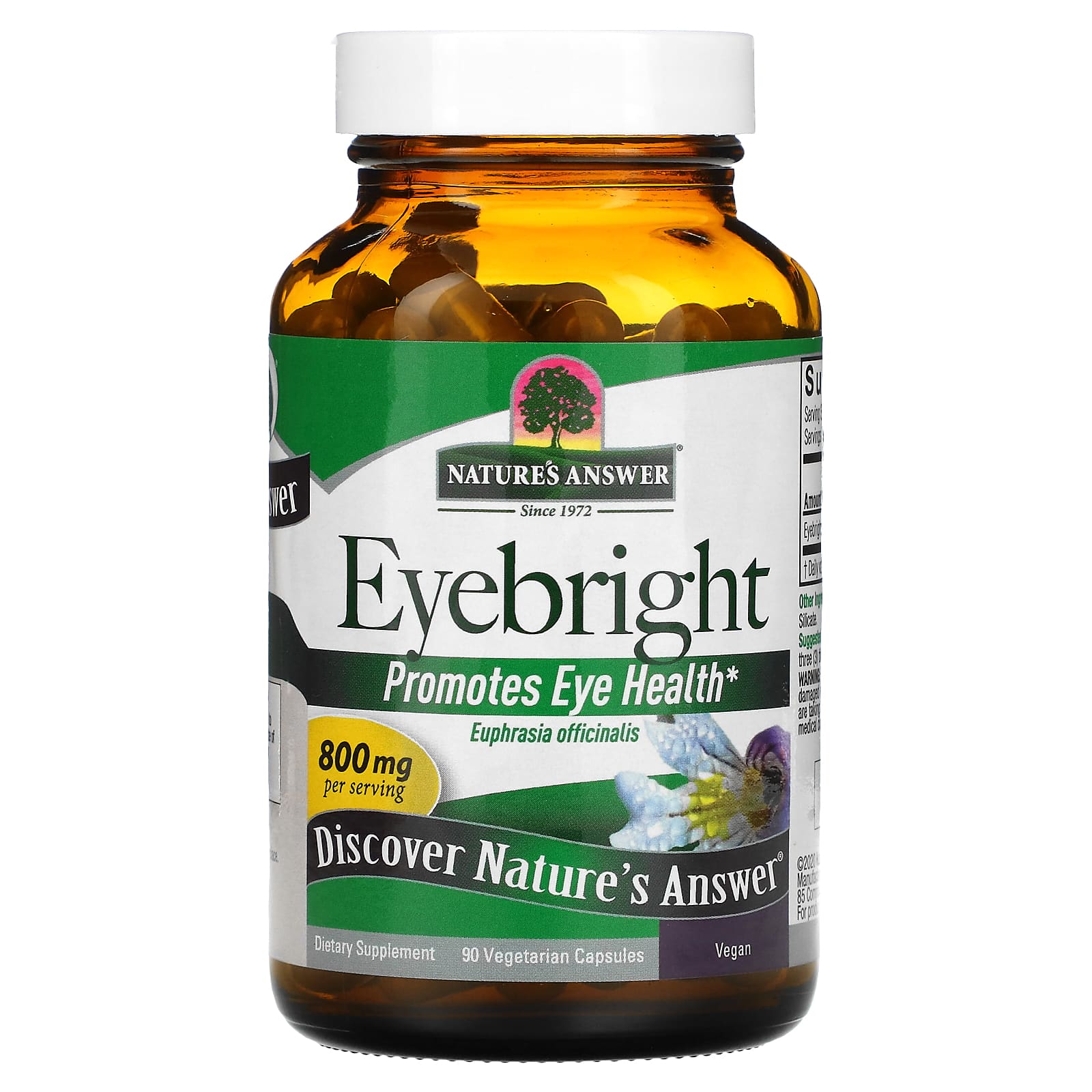Nature's Answer, Eyebright, 800 mg, 90 Vegetarian Capsules (400 mg per Capsule) - B0015C9WIS
