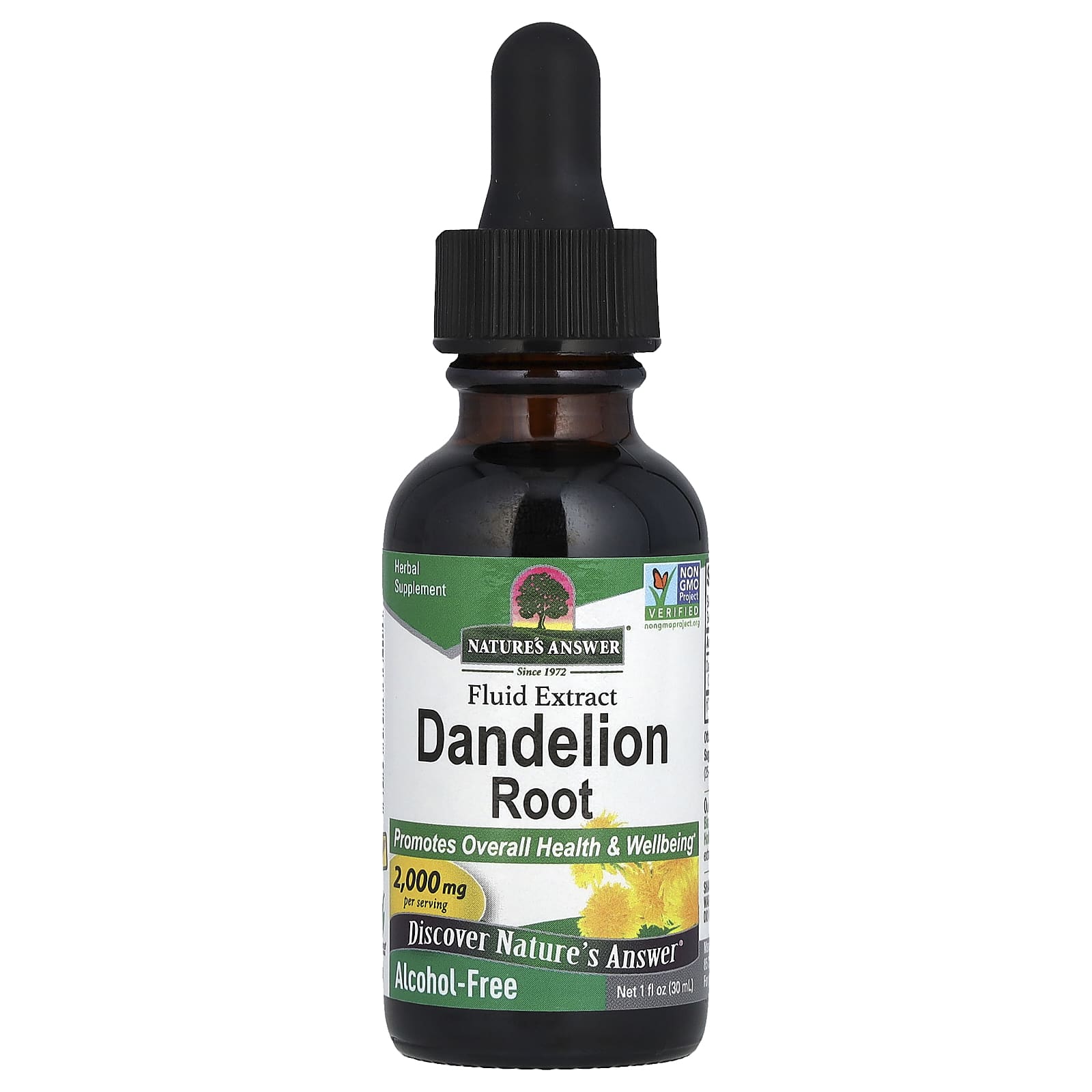Nature's Answer, Fluid Extract, Dandelion Root, Alcohol Free, 2,000 mg, 1 fl oz (30 ml)