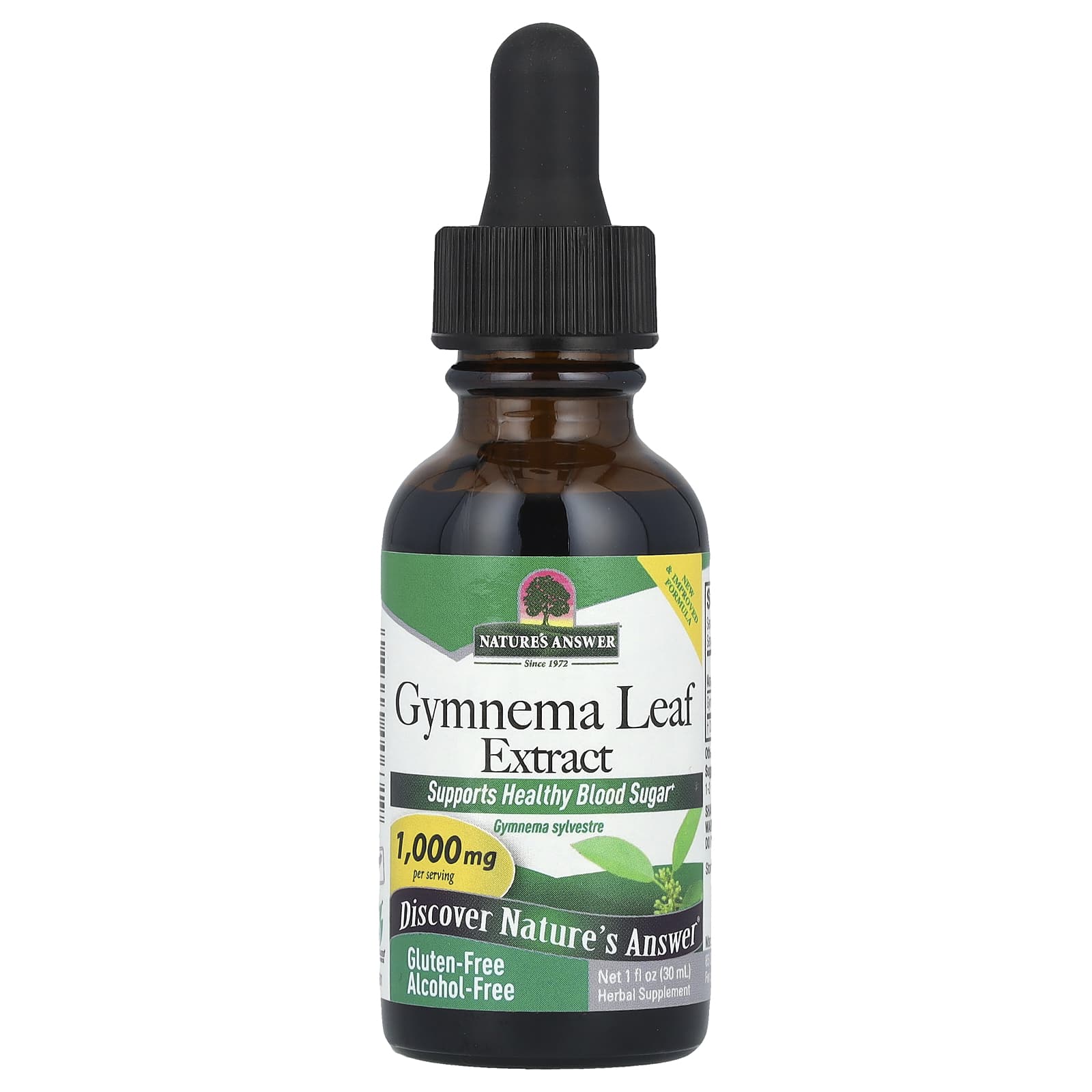 Nature's Answer, Gymnema Leaf Extract, Alcohol-Free, 1,000 mg , 1 fl oz (30 ml) - B006QQPCR8