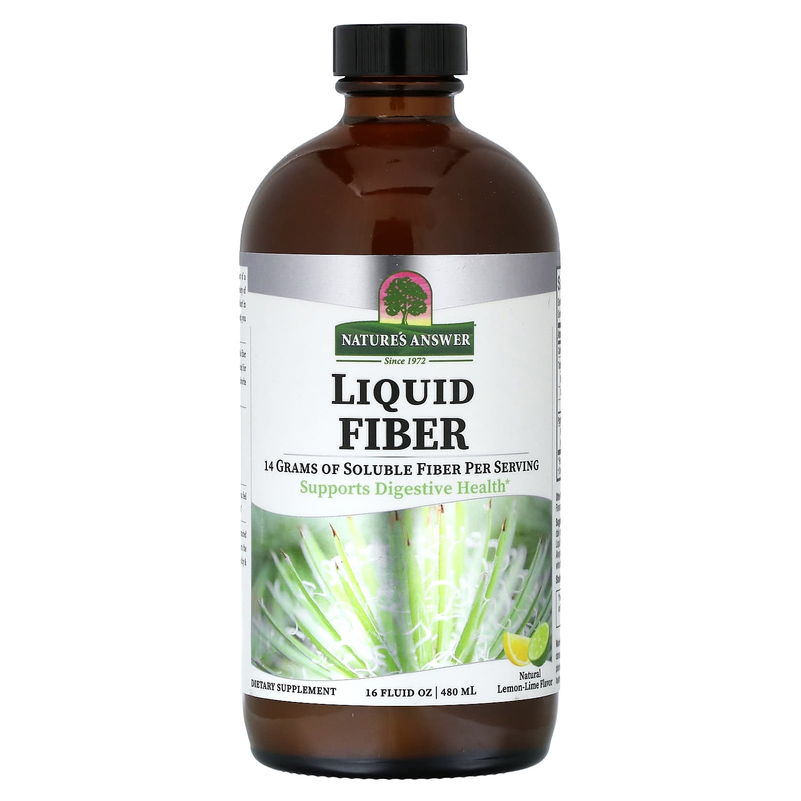 Nature's Answer, Liquid Fiber, Natural Lemon-Lime , 16 fl oz (480 ml) - B004FU41VA