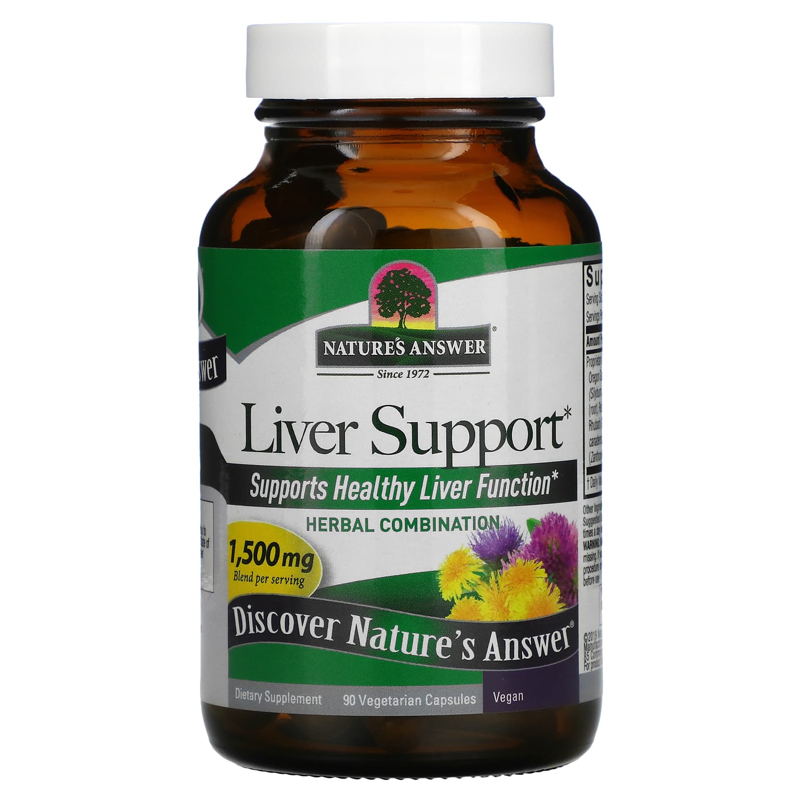 Nature's Answer, Liver Support, 1,500 mg, 90 Vegetarian Capsules (500 mg per Capsule) - B00028OUB0