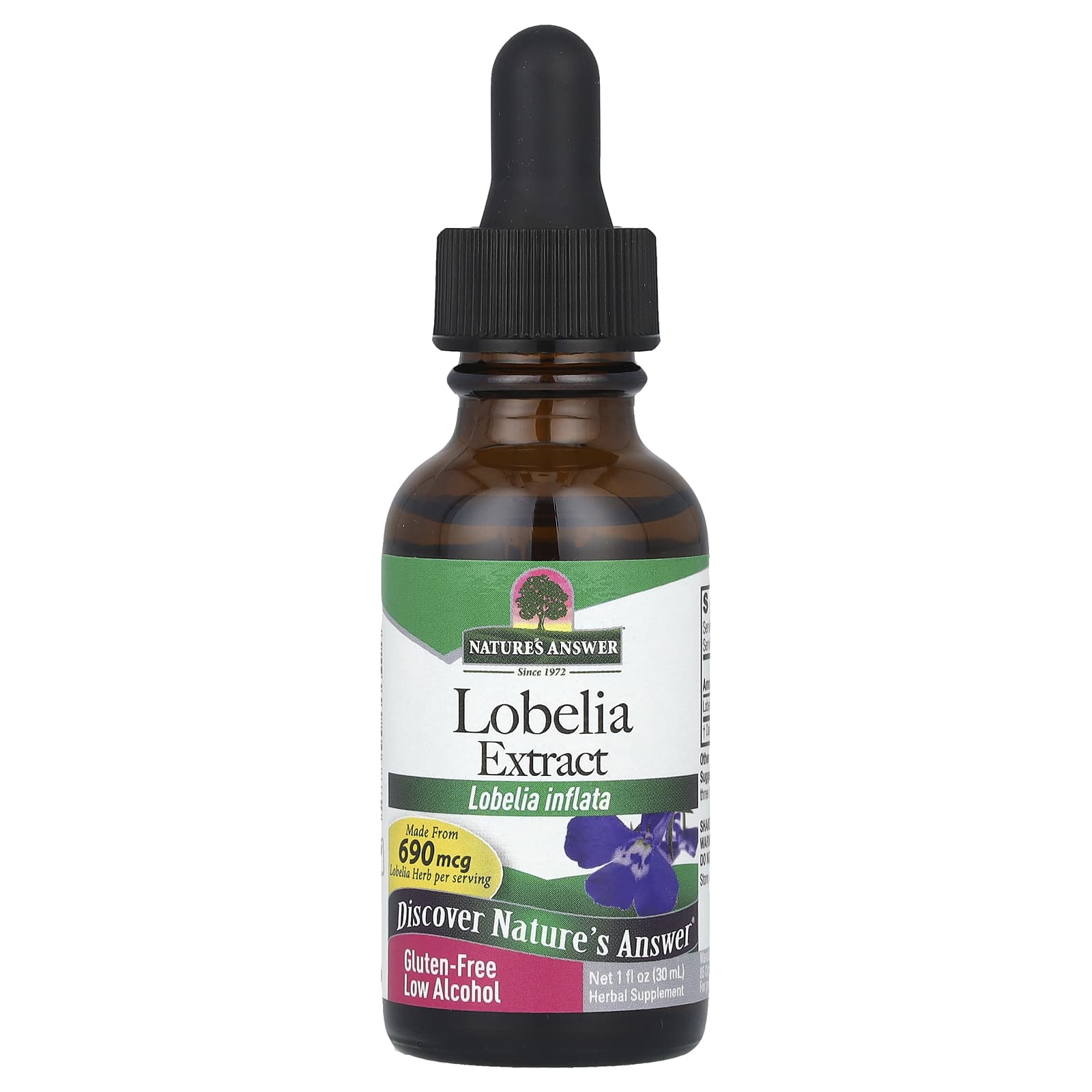 Nature's Answer, Lobelia Extract, 690 mcg, 1 fl oz (30 ml) - B000I4DO0G