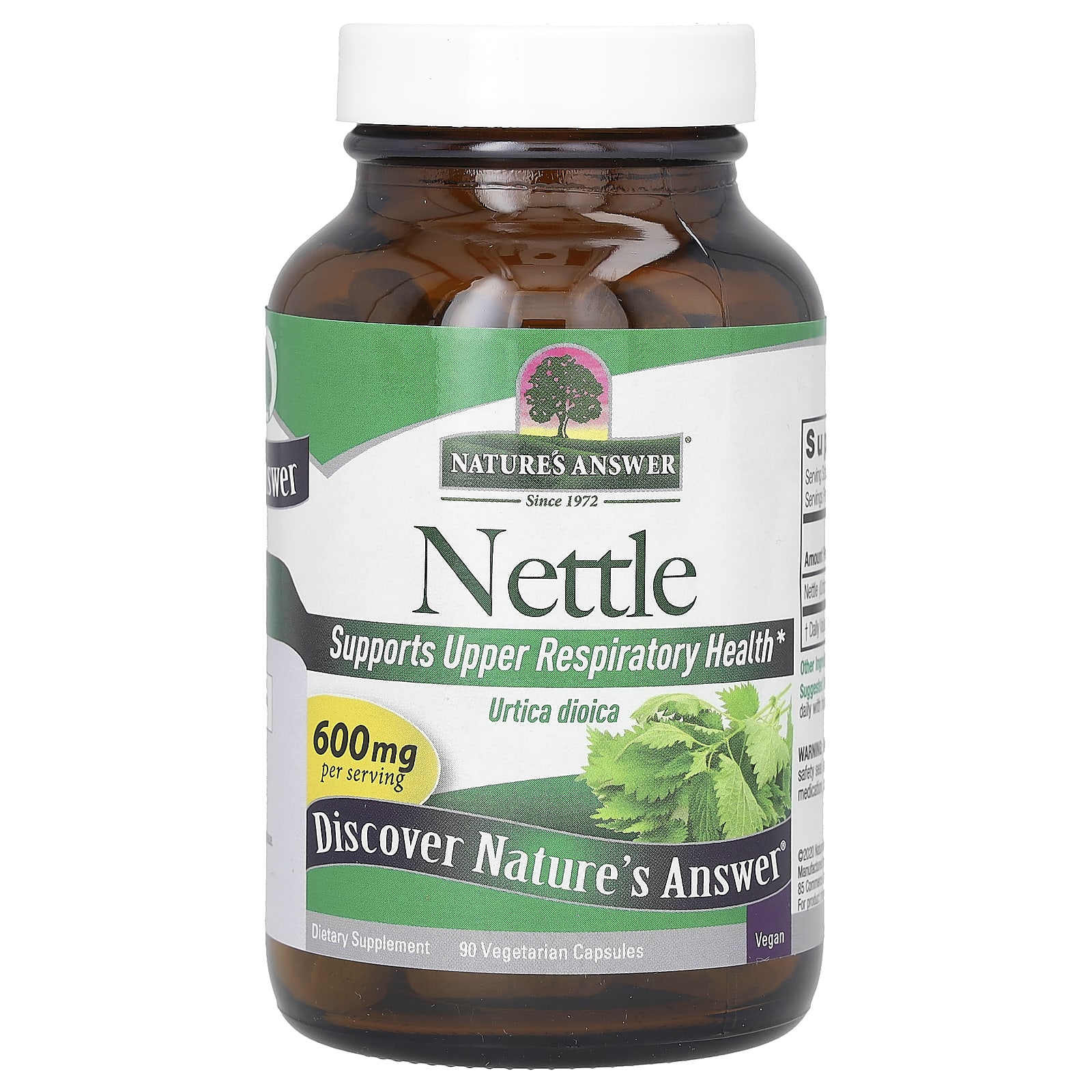 Nature's Answer, Nettle, 600 mg, 90 Vegetarian Capsules (300 mg per Capsule) - B001E1B2O2