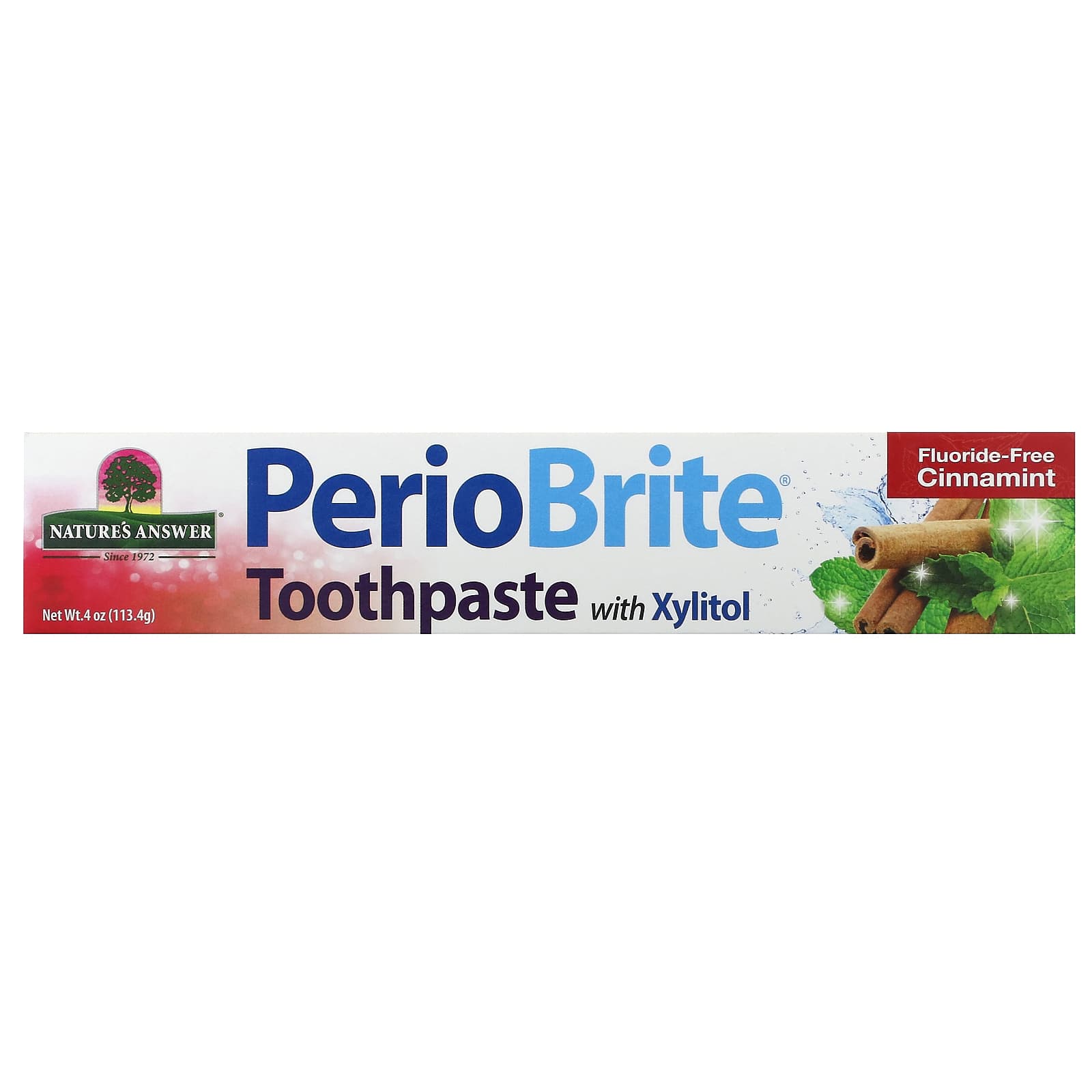Nature's Answer, PerioBrite, Toothpaste with Xylitol, Cinnamint, 4 oz (113.4 g) - B01H917J5Q