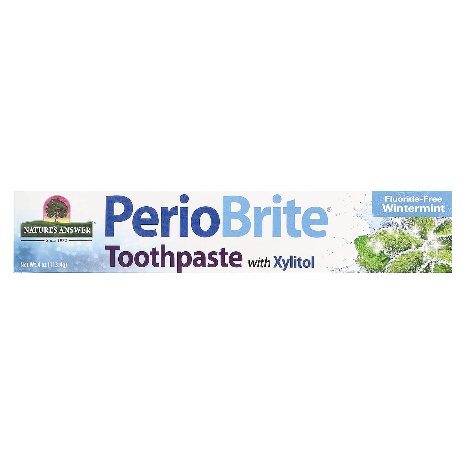 Nature's Answer, PerioBrite®, Toothpaste with Xylitol, Flouride-Free, Wintermint, 4 oz (113.4 g) - B01ENOXAWS