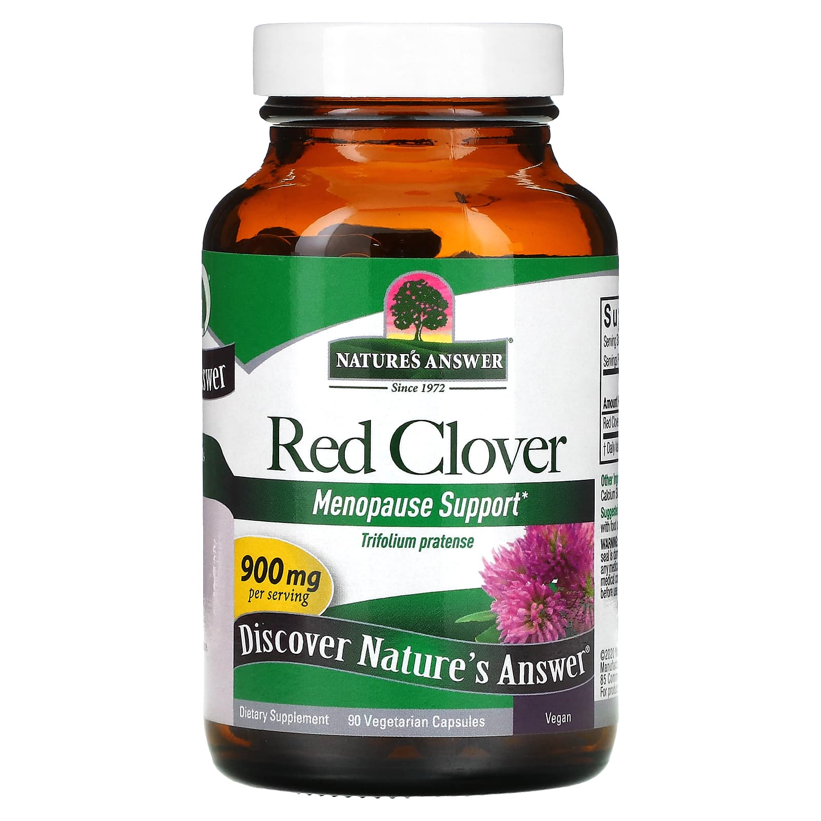 Nature's Answer, Red Clover, 900 mg, 90 Vegetarian Capsules - B01M1EDEPV