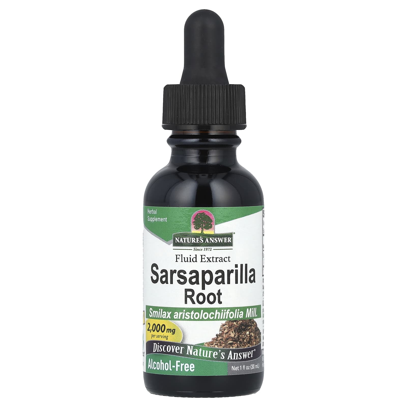 Nature's Answer, Sarsaparilla Root, Fluid Extract, Alcohol-Free, 2,000 mg, 1 fl oz (30 ml) - B00014UK0U