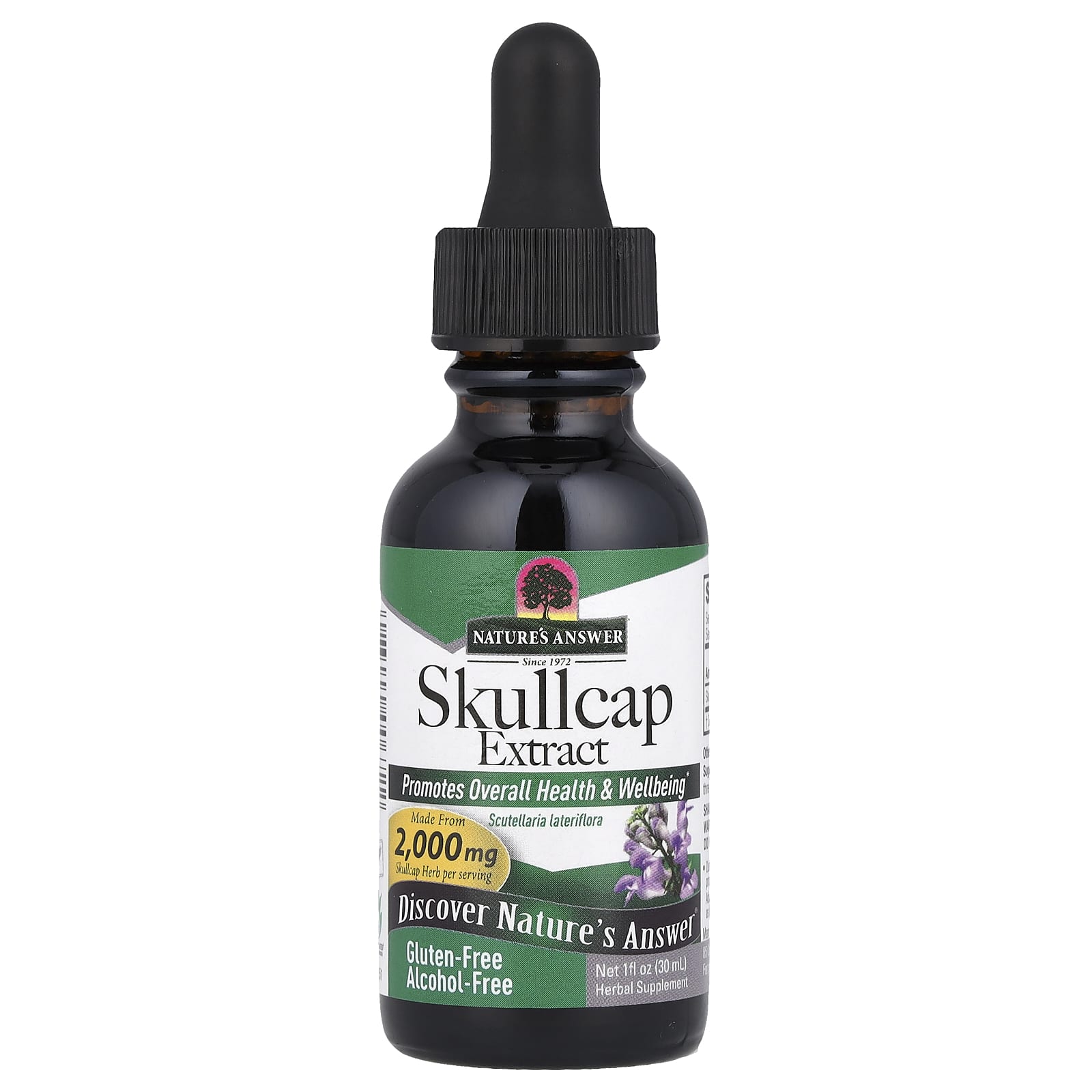Nature's Answer, Skullcap Extract, Alcohol-Free, 2,000 mg, 1 fl oz (30 ml) - B00014G41E