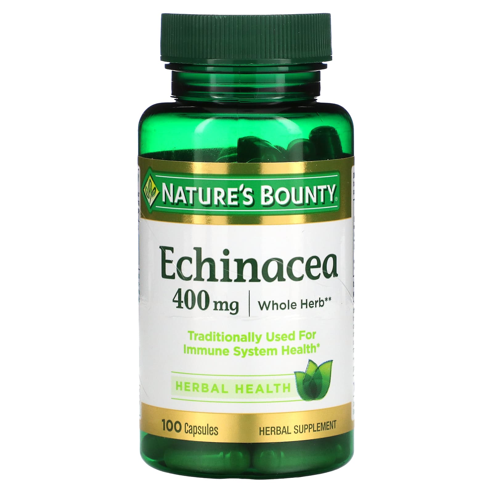Nature's Bounty, Echinacea, 400 mg, 100 Capsules - B0BMVSZS63