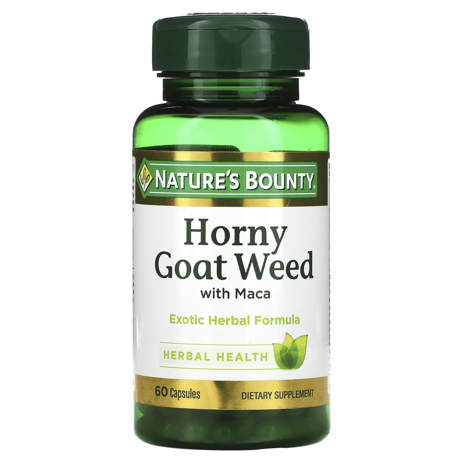 Nature's Bounty, Horny Goat Weed with Maca, 60 Capsules - B00005K9DO